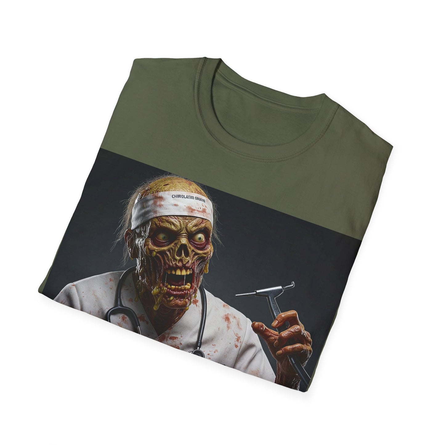 UK - Zombie Doctor Unisex Softstyle T-Shirt - Perfect for Halloween & Horror Fans