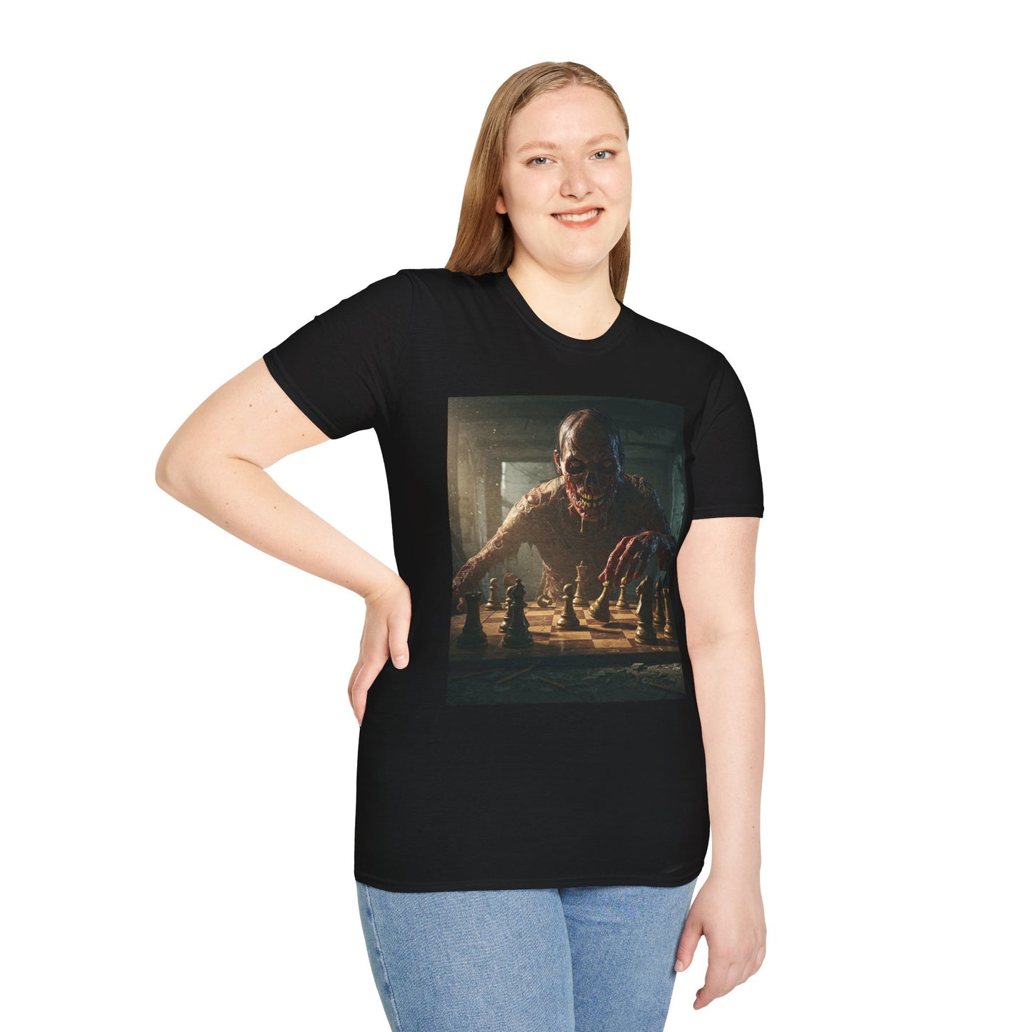 Vintage Chess Monster Unisex Softstyle T-Shirt - Perfect for Game Nights and Fantasy Fans
