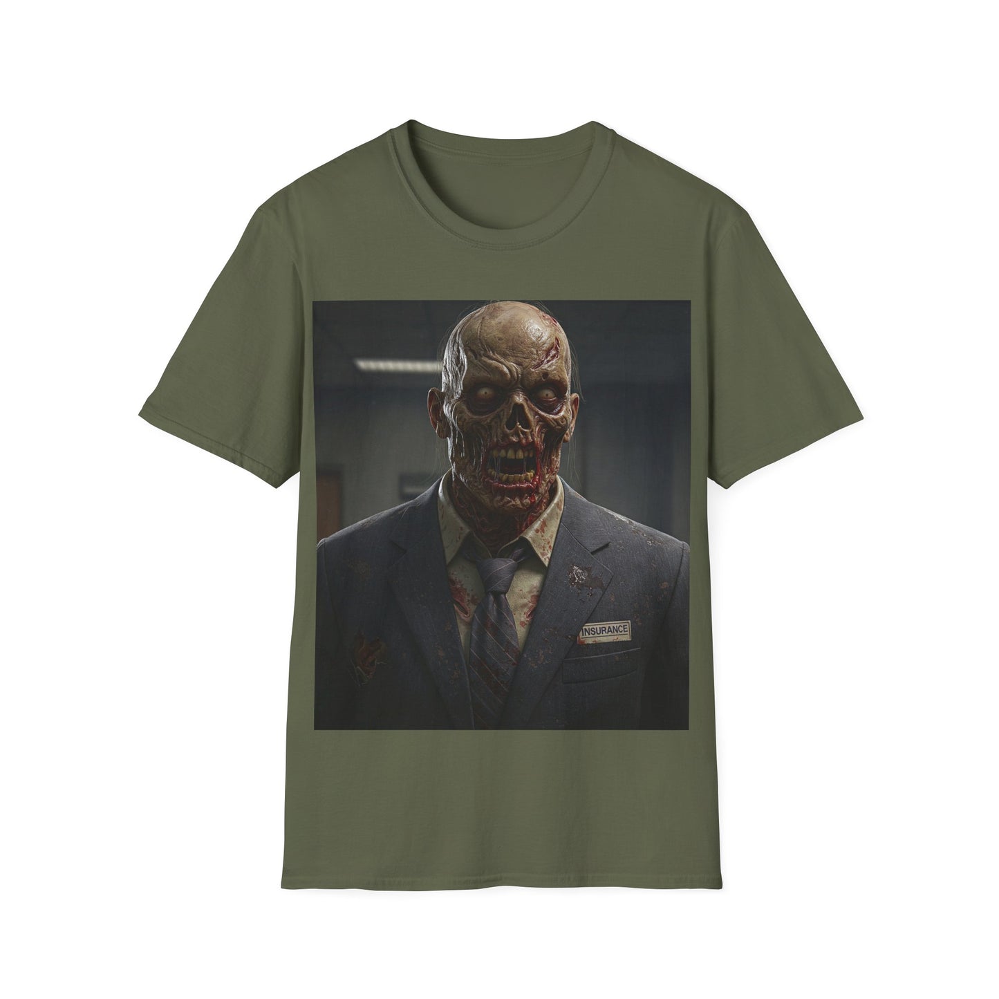 UK - Creepy Zombie Businessman Unisex Softstyle T-Shirt