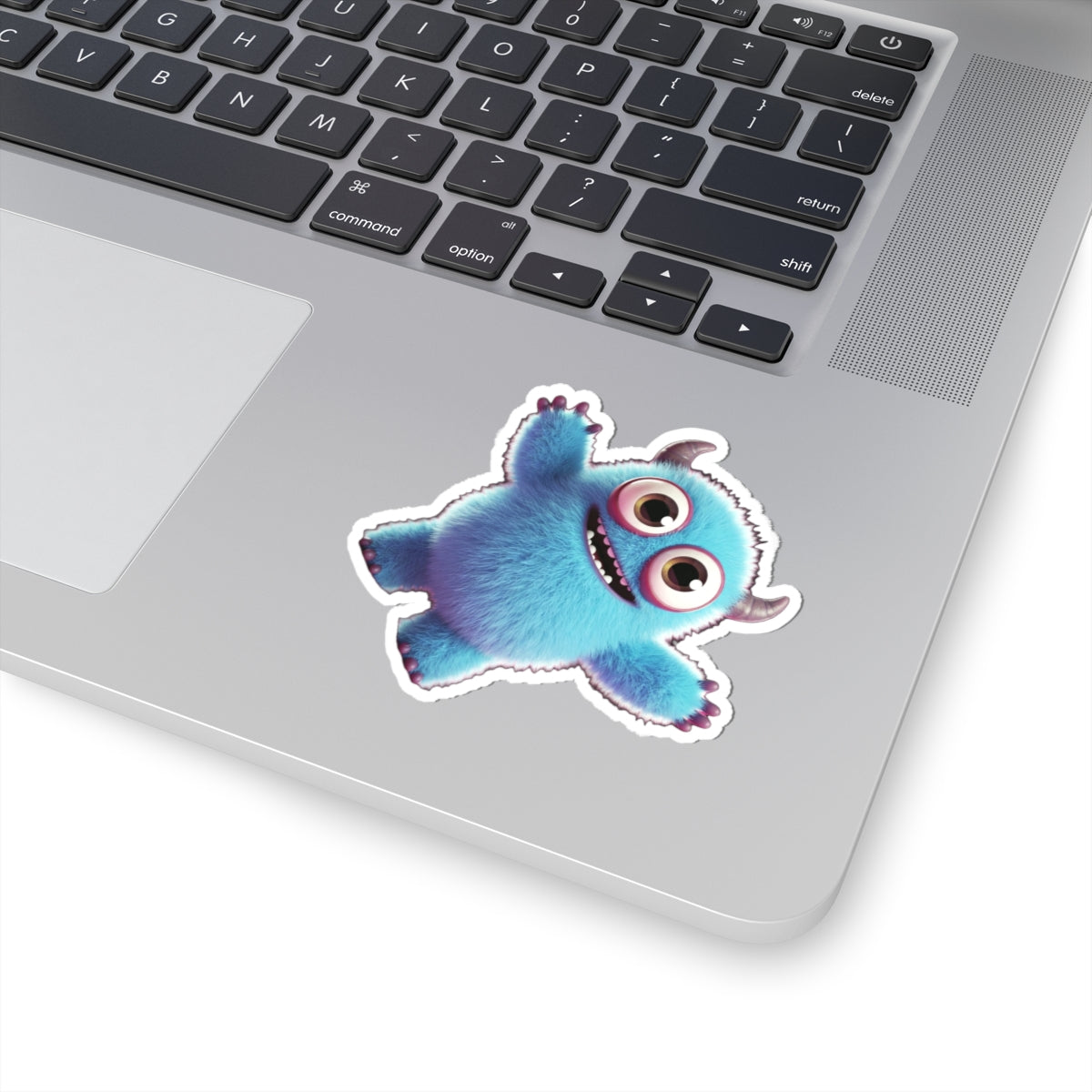 Cute Blue Monster Kiss-Cut Stickers for Kids & Decor