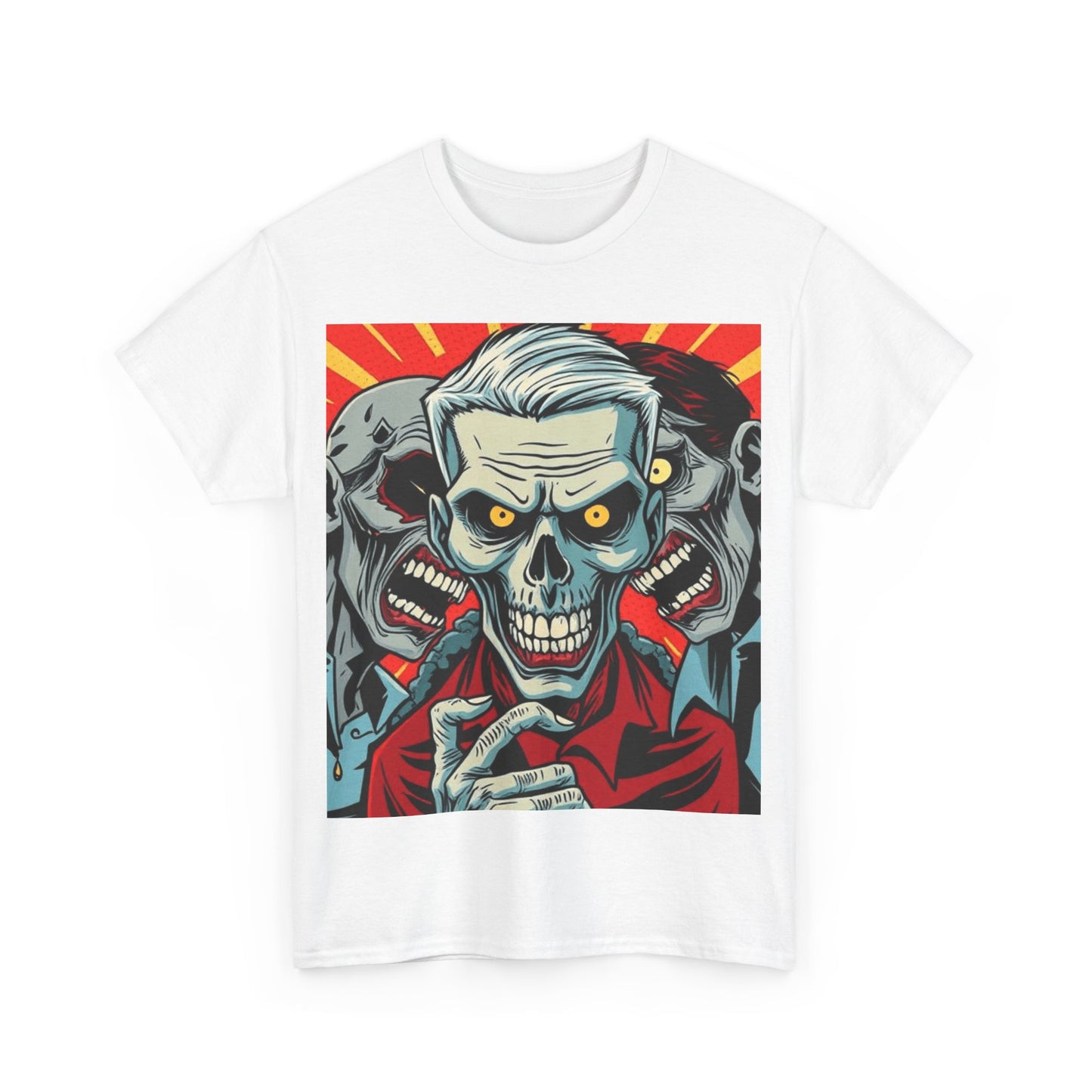 UK - Graphic Skull Print Unisex Heavy Cotton Tee - Edgy Style for Horror Fans