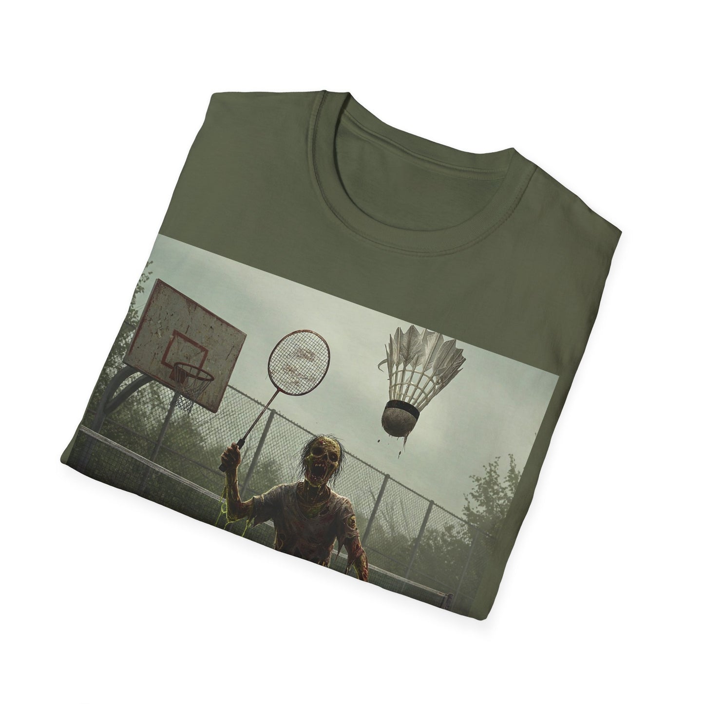 UK - Zombie Badminton Enthusiast Unisex Softstyle T-Shirt