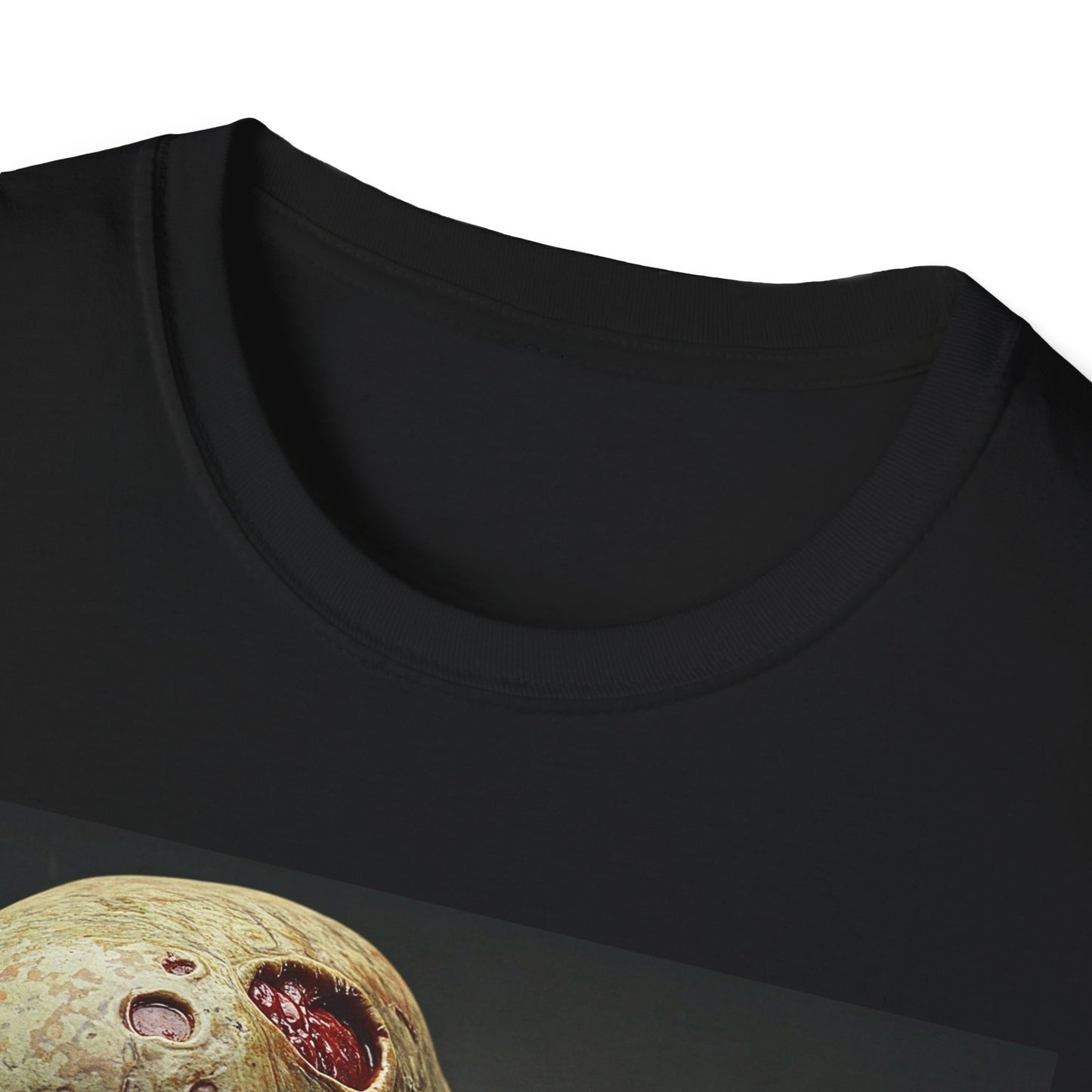 Zombie Skull Unisex Softstyle T-Shirt - Spooky Halloween Tee