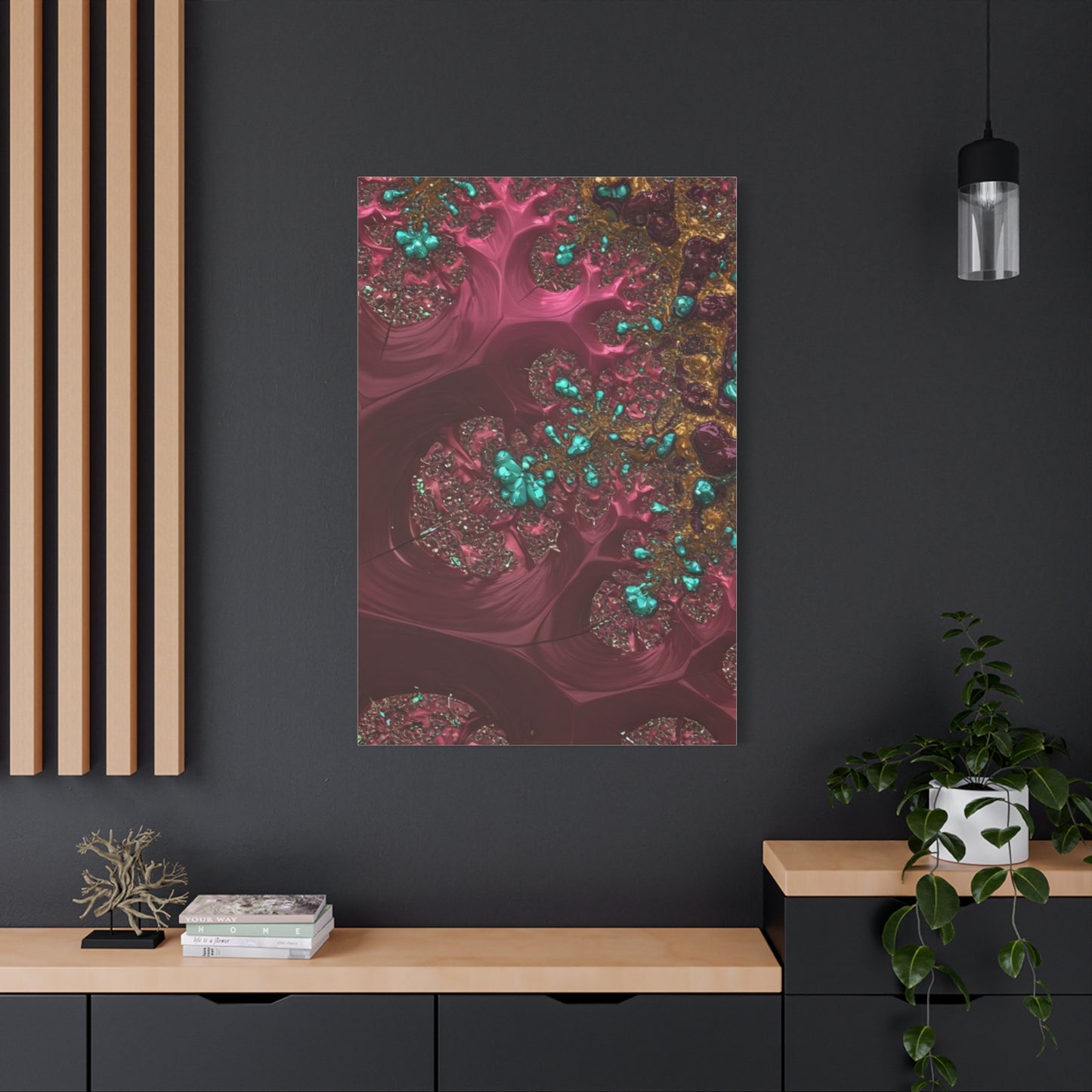 Abstract Art Canvas Print - Vibrant Fractal Design for Home Decor