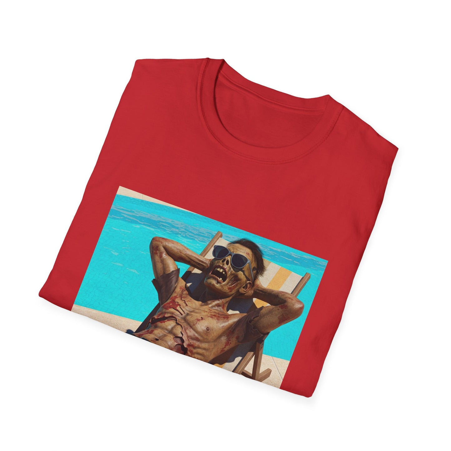 Chill Vibes Apocalyptic Portrait Tee, bold, decaying zombie graphic