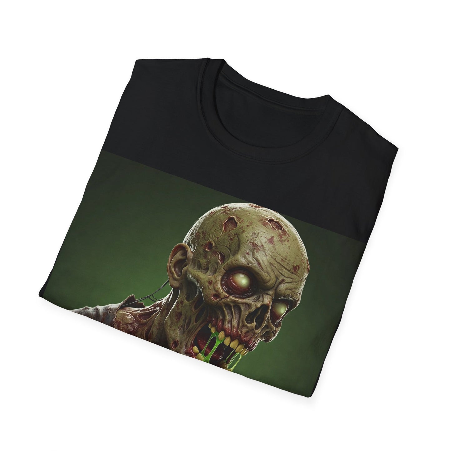 UK - Zombie Graphic Unisex Softstyle T-Shirt - Perfect for Halloween and Horror Fans