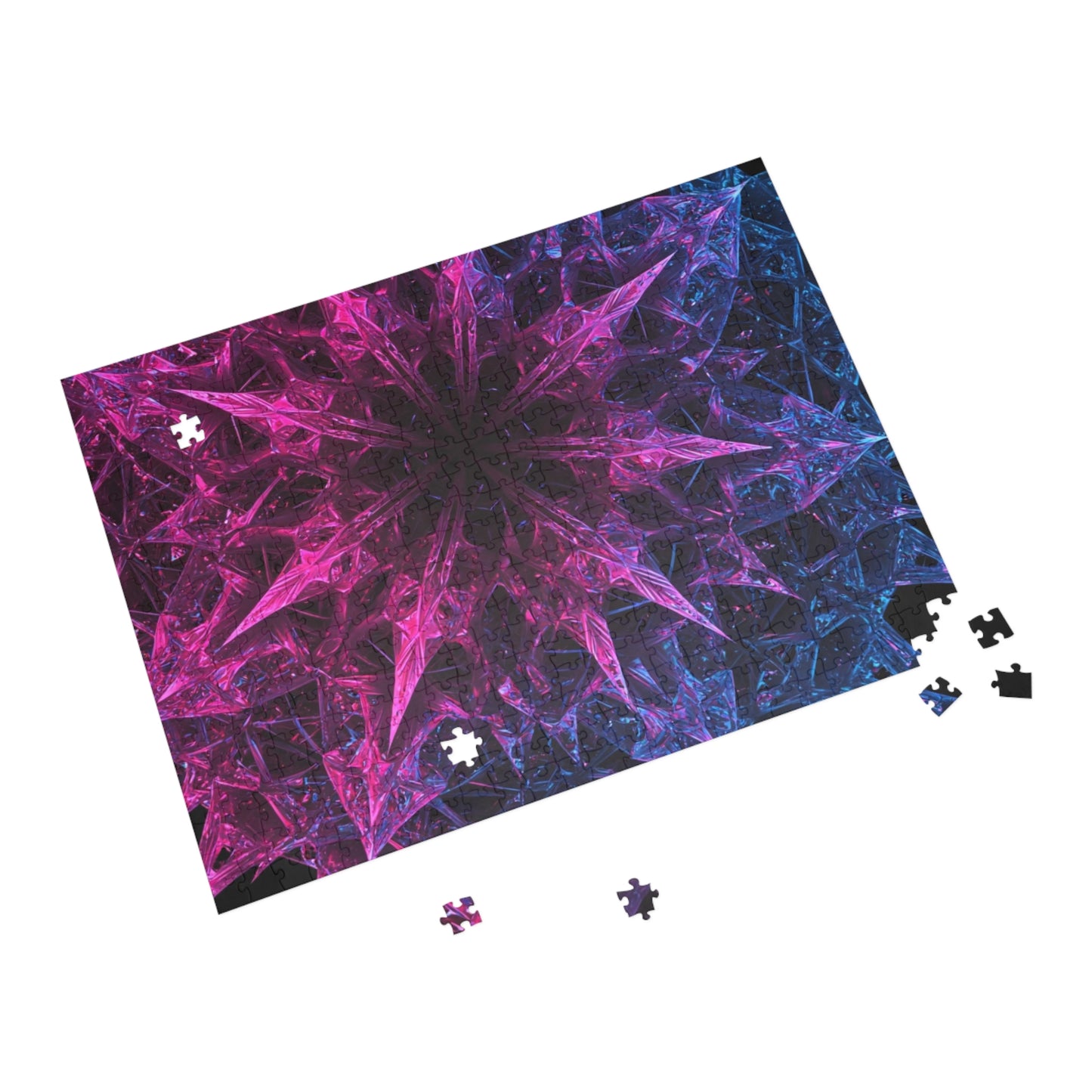 Colorful Fractal Star Puzzle - 500-Piece Jigsaw for Relaxation & Fun