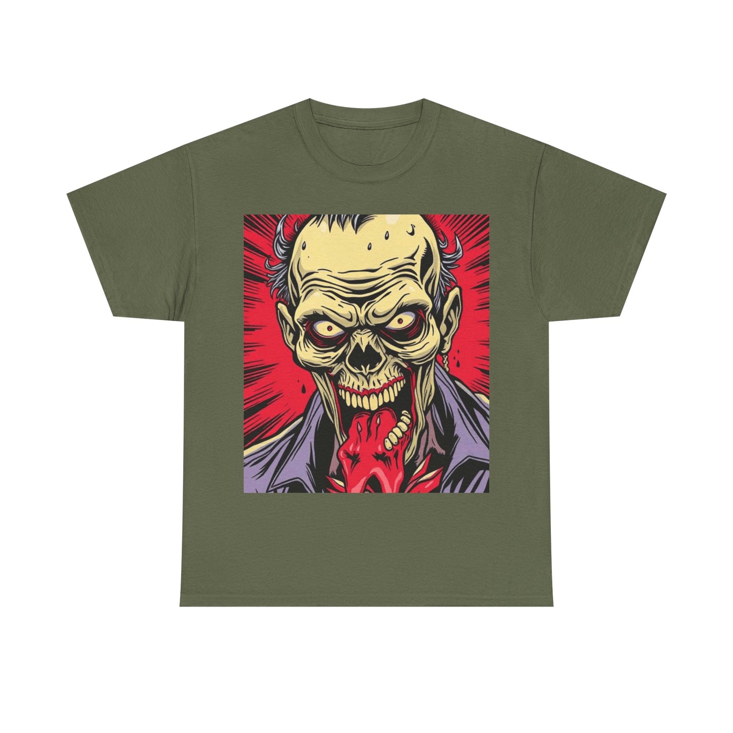 UK - Unisex Heavy Cotton Tee - Horror Skull Graphic Tee