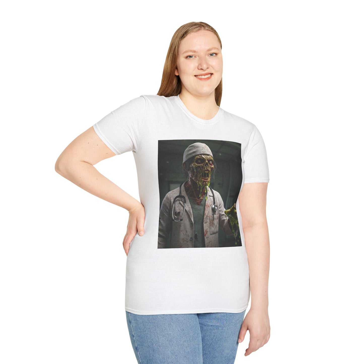 Zombie Doctor Graphic T-Shirt | Unisex Horror Tee for Halloween
