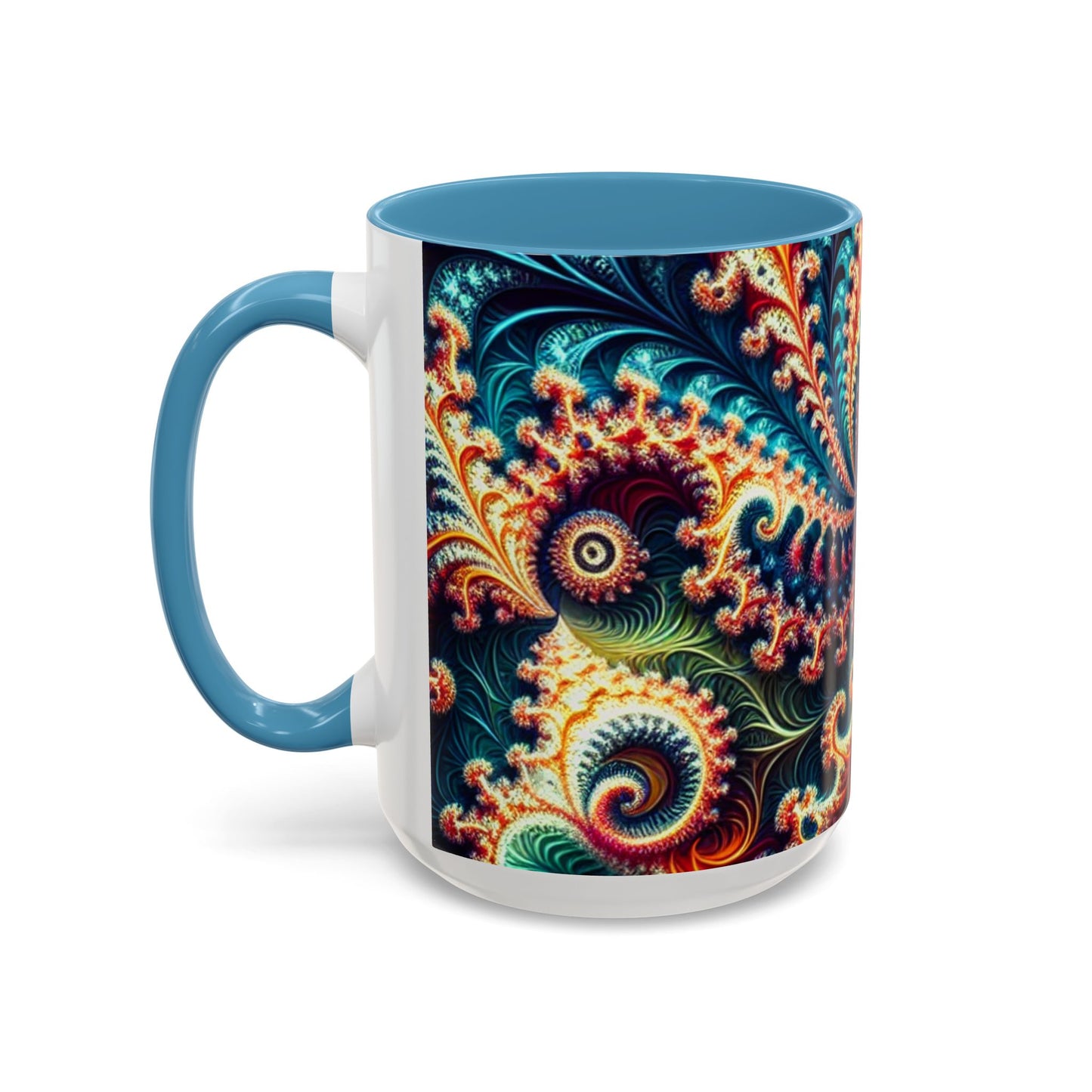 Vibrant Swirl Accent Coffee Mug - 11oz & 15oz