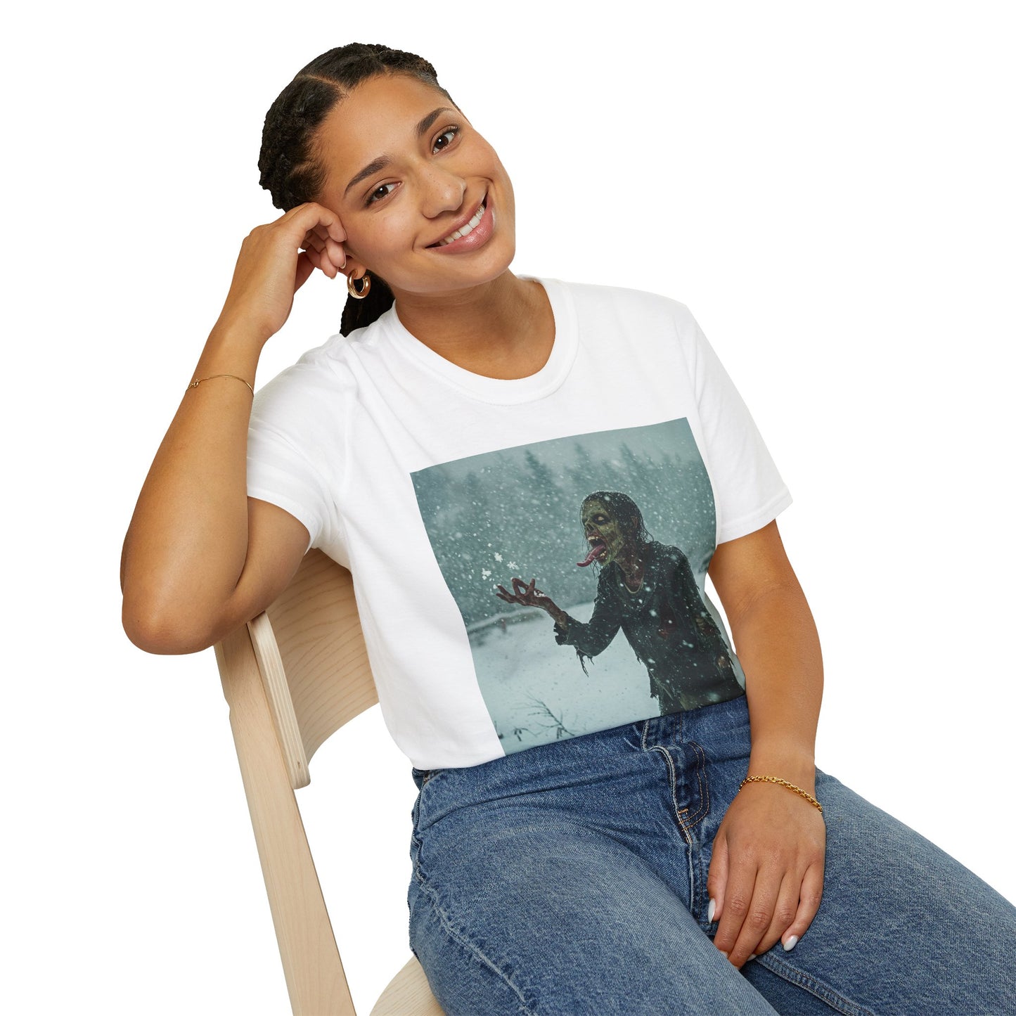 Chilling Horror Graphic Tee - Unisex Softstyle T-Shirt with Spooky Design
