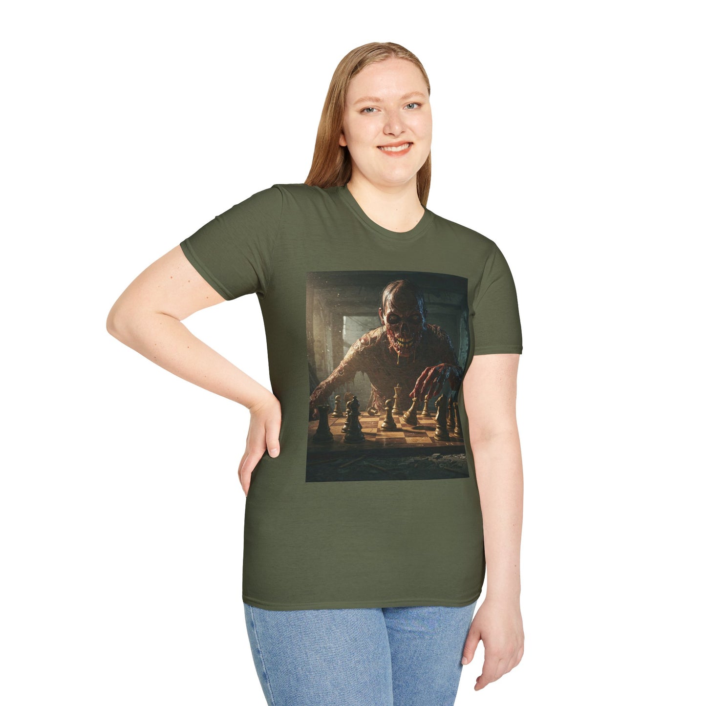 Vintage Chess Monster Unisex Softstyle T-Shirt - Perfect for Game Nights and Fantasy Fans
