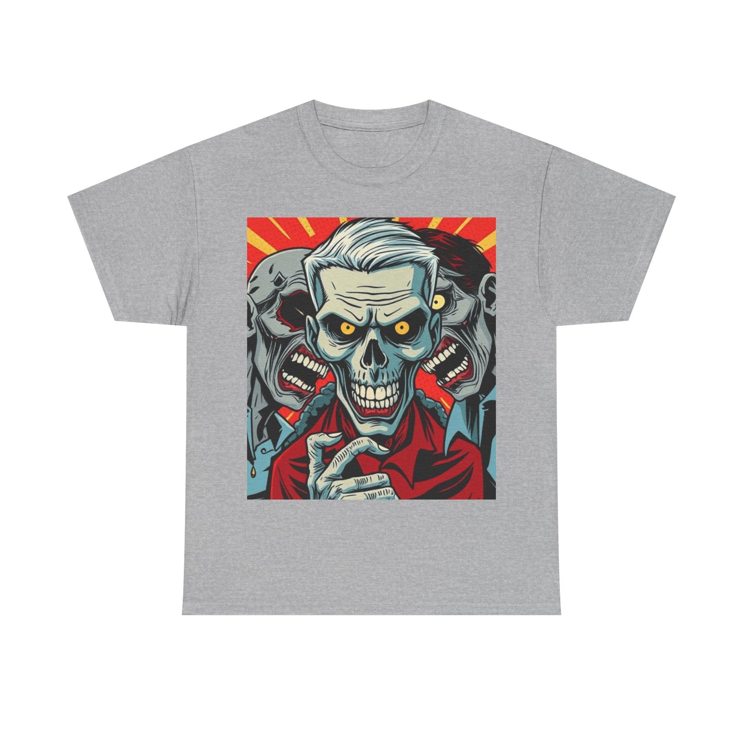 UK - Graphic Skull Print Unisex Heavy Cotton Tee - Edgy Style for Horror Fans