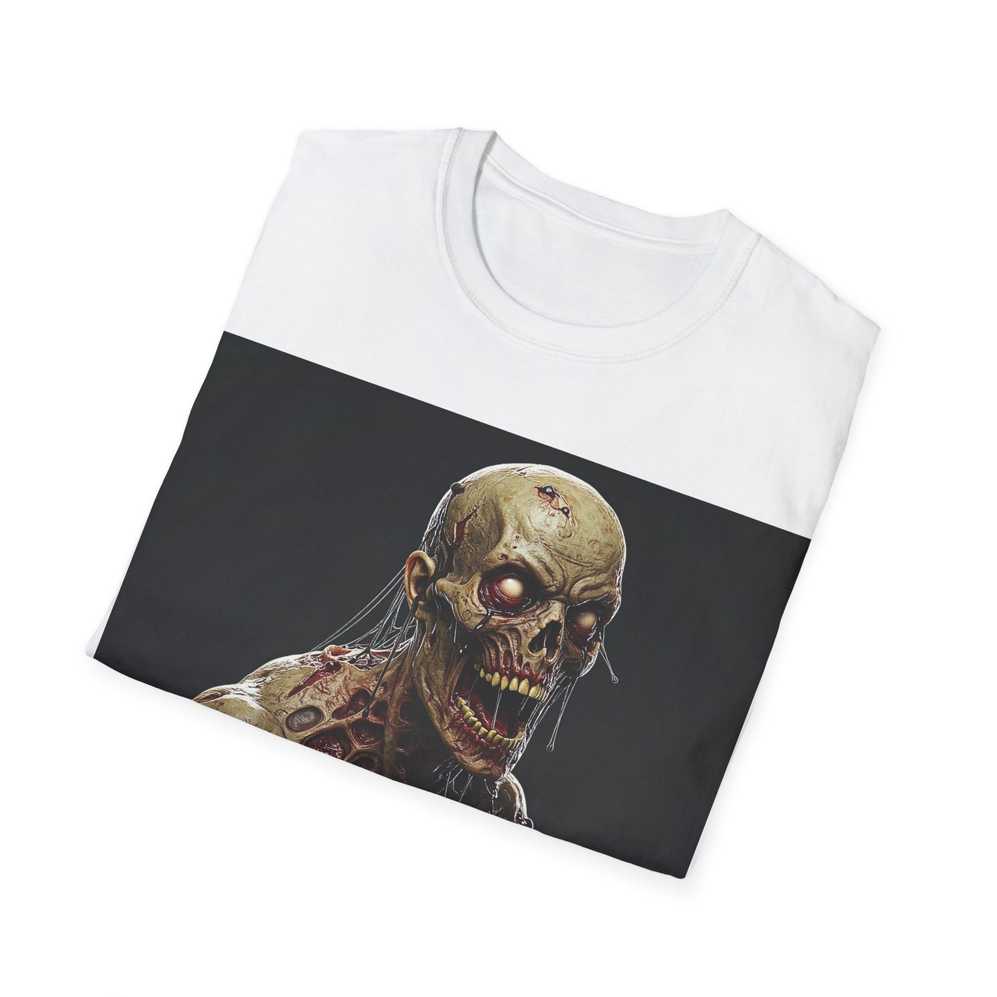 UK - Spooky Skeleton Unisex Softstyle T-Shirt - Perfect for Halloween & Horror Fans
