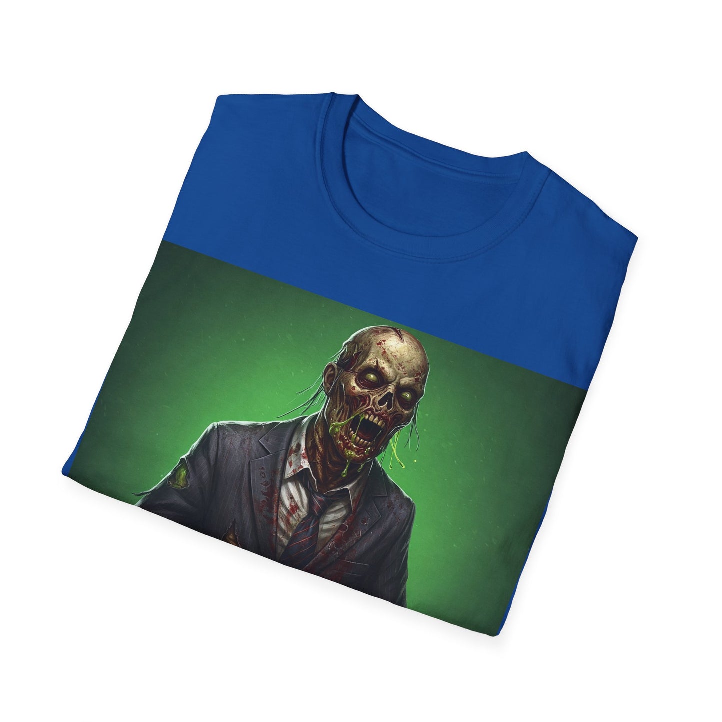 UK - Spooky Zombie Businessman Unisex Softstyle T-Shirt