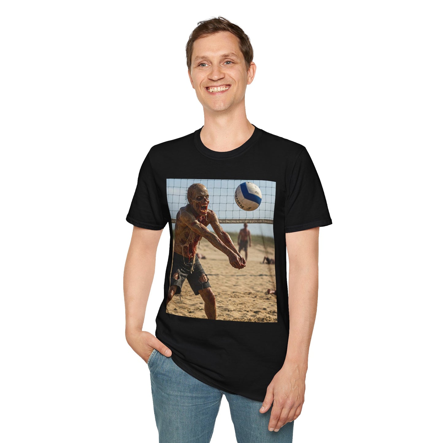 Beach Volleyball Unisex Softstyle T-Shirt - Perfect for Summer Fun and Sports Lovers