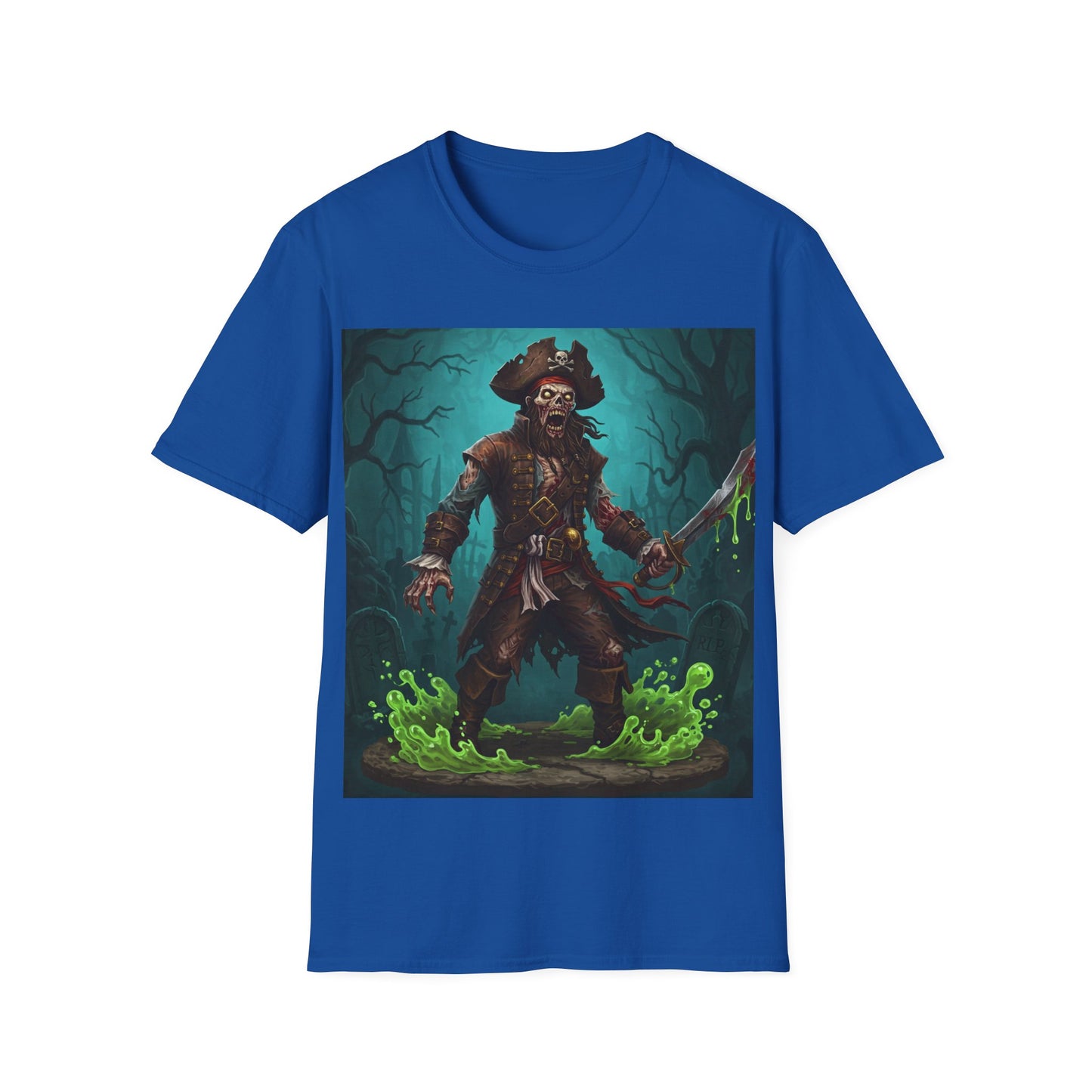 UK - Pirate Apocalyptic Portrait Tee, bold, decaying zombie graphic