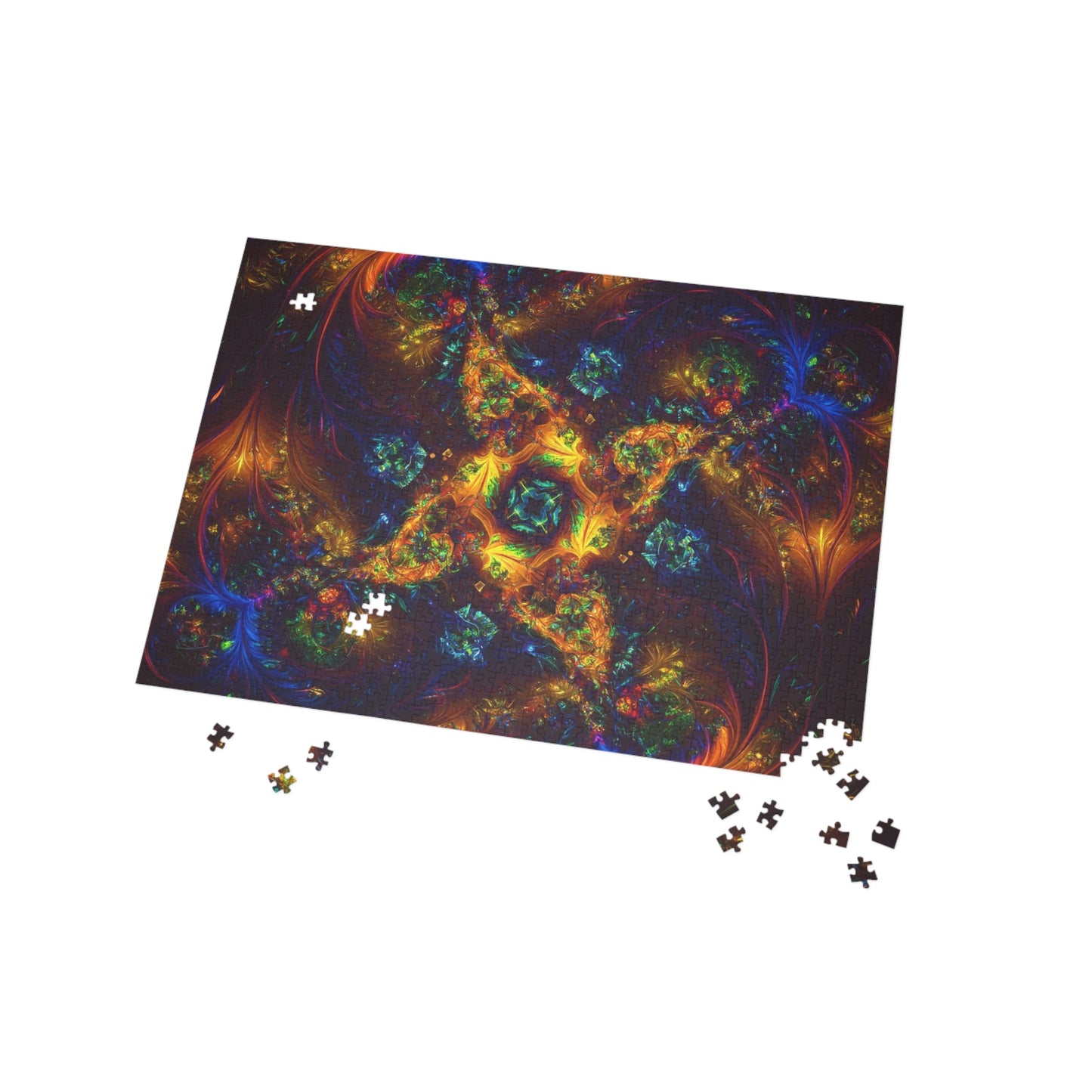 Colorful Fractal Art Puzzle - 1000-Piece Puzzle for Relaxation and Creativity