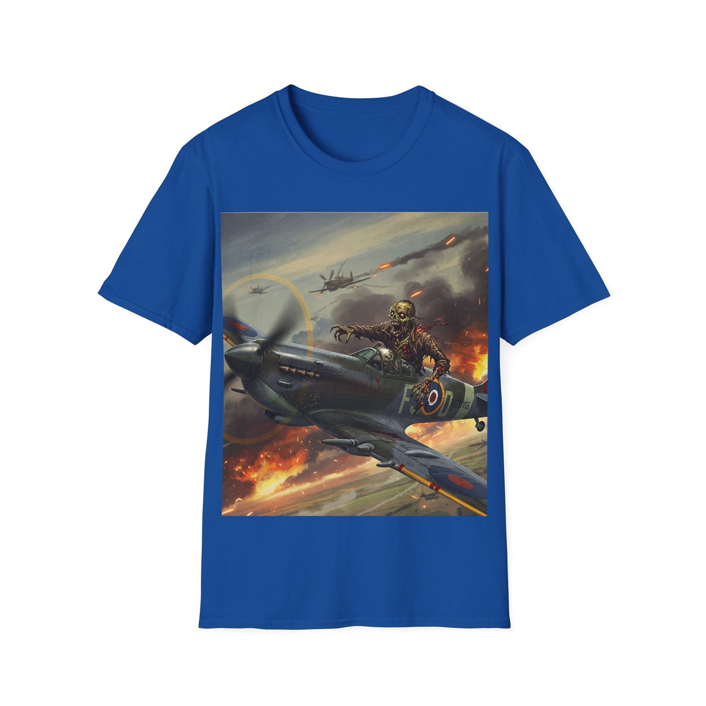 UK - Vintage Pilot Apocalyptic Portrait Tee, bold, decaying zombie graphic