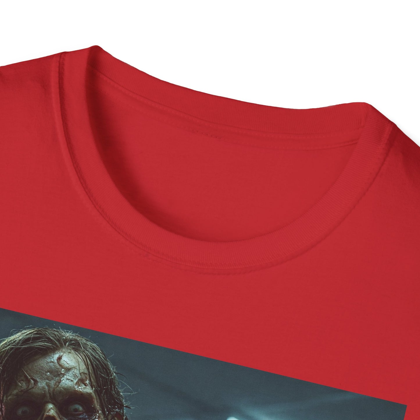Zombie Horror Unisex Softstyle T-Shirt - Spooky Graphic Tee for Halloween and Horror Lovers