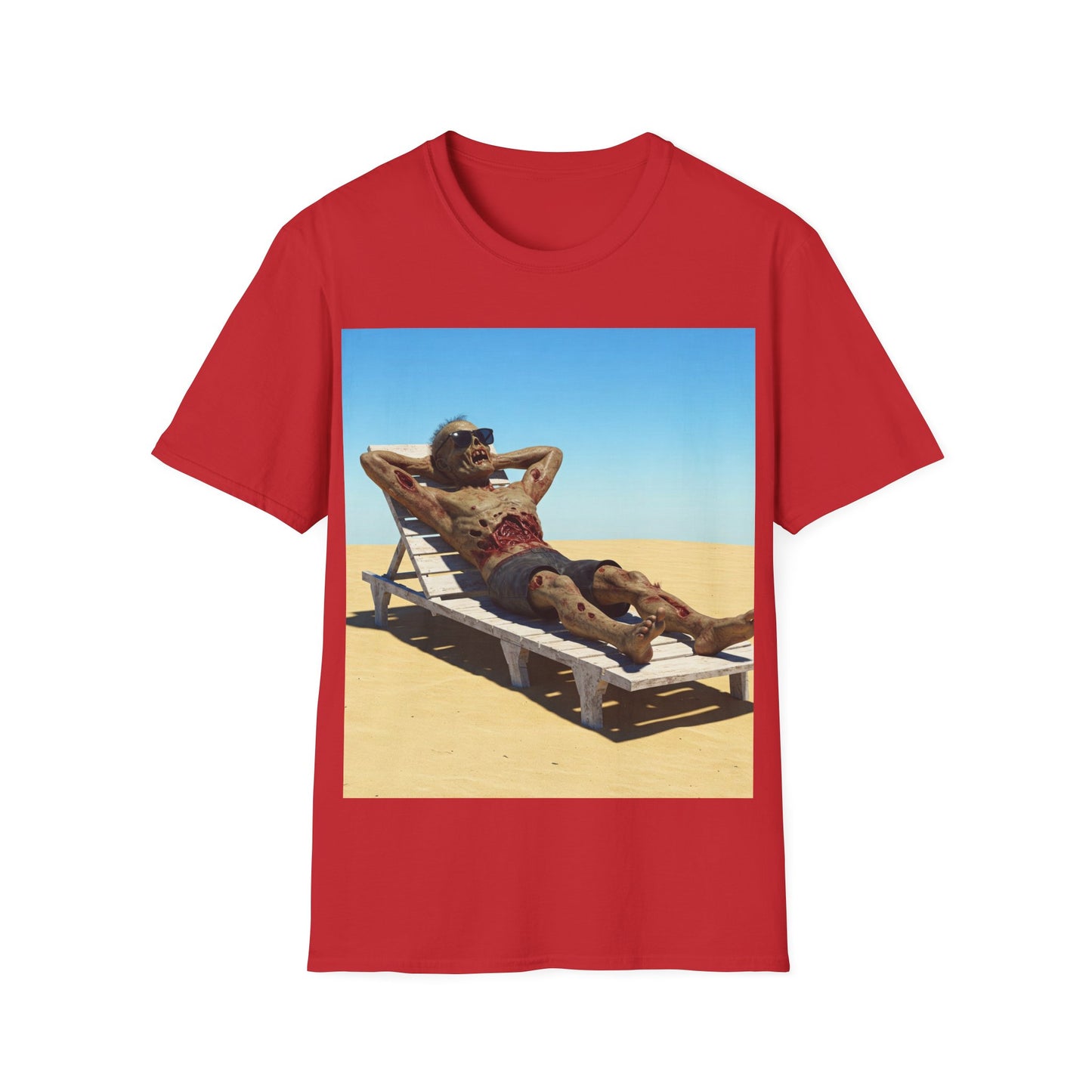 UK - Relaxed Vibes Unisex Softstyle T-Shirt - Beach Chill Design