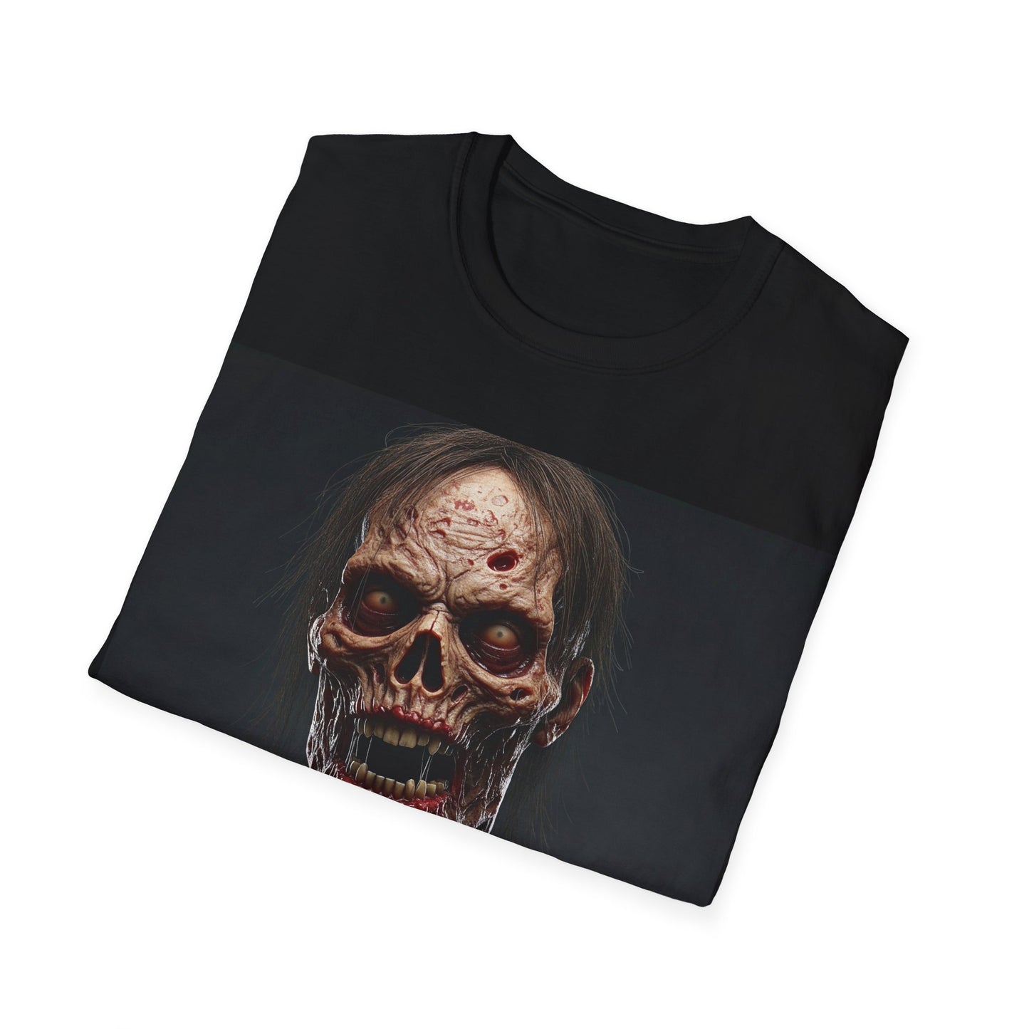 UK - Terrifying Zombie Apocalyptic Portrait Tee, bold, decaying zombie graphic