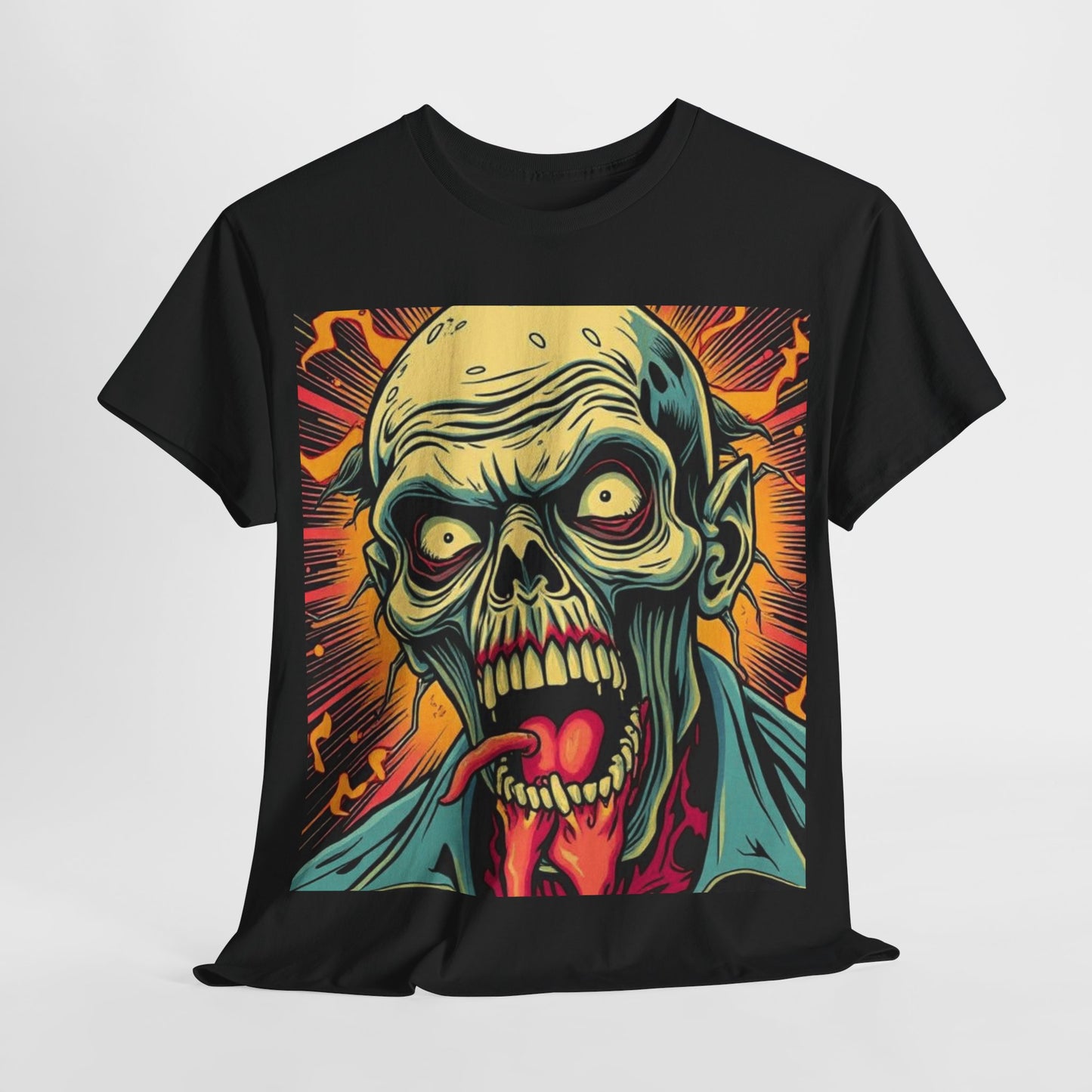 UK - Unisex Zombie Graphic Tee - Heavy Cotton T-Shirt for Horror Fans