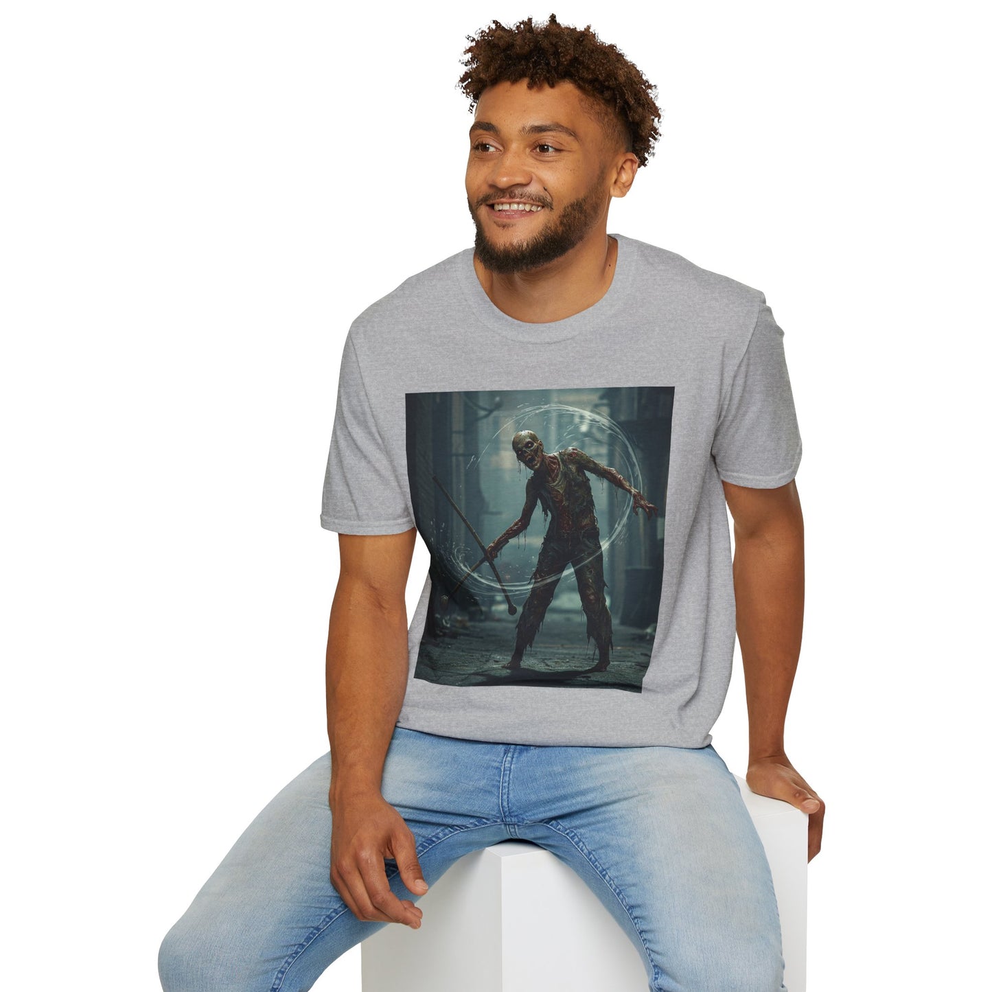 Unisex Softstyle Horror Graphic T-Shirt - Spooky Monster Design