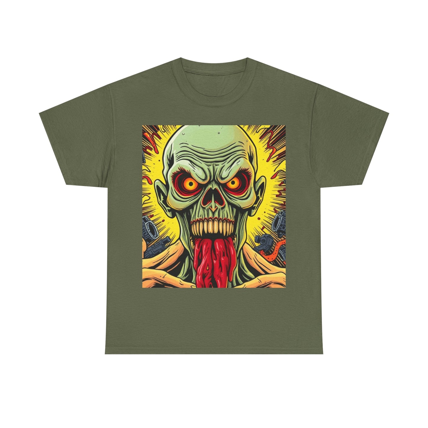 UK - Graphic Unisex Heavy Cotton - Vibrant Zombie Design