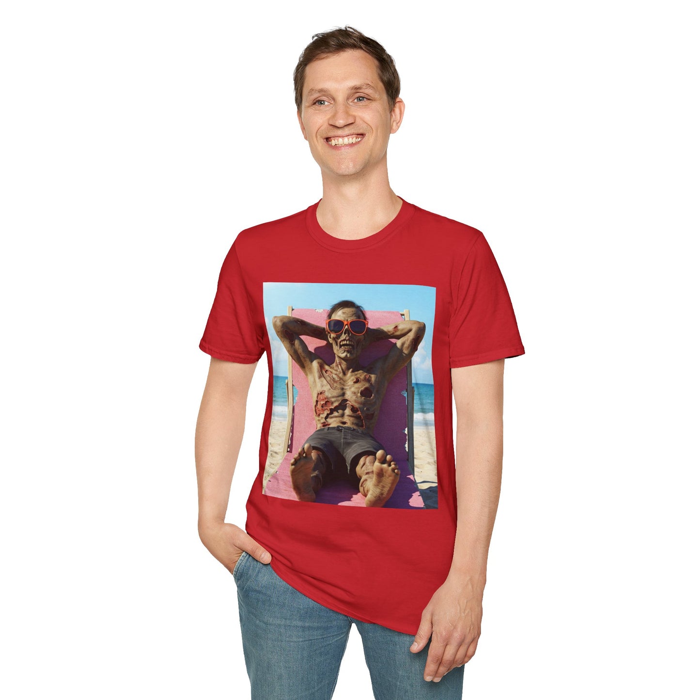 Beach Vibes Skeleton Unisex T-Shirt - Cool Summer Graphic Tee