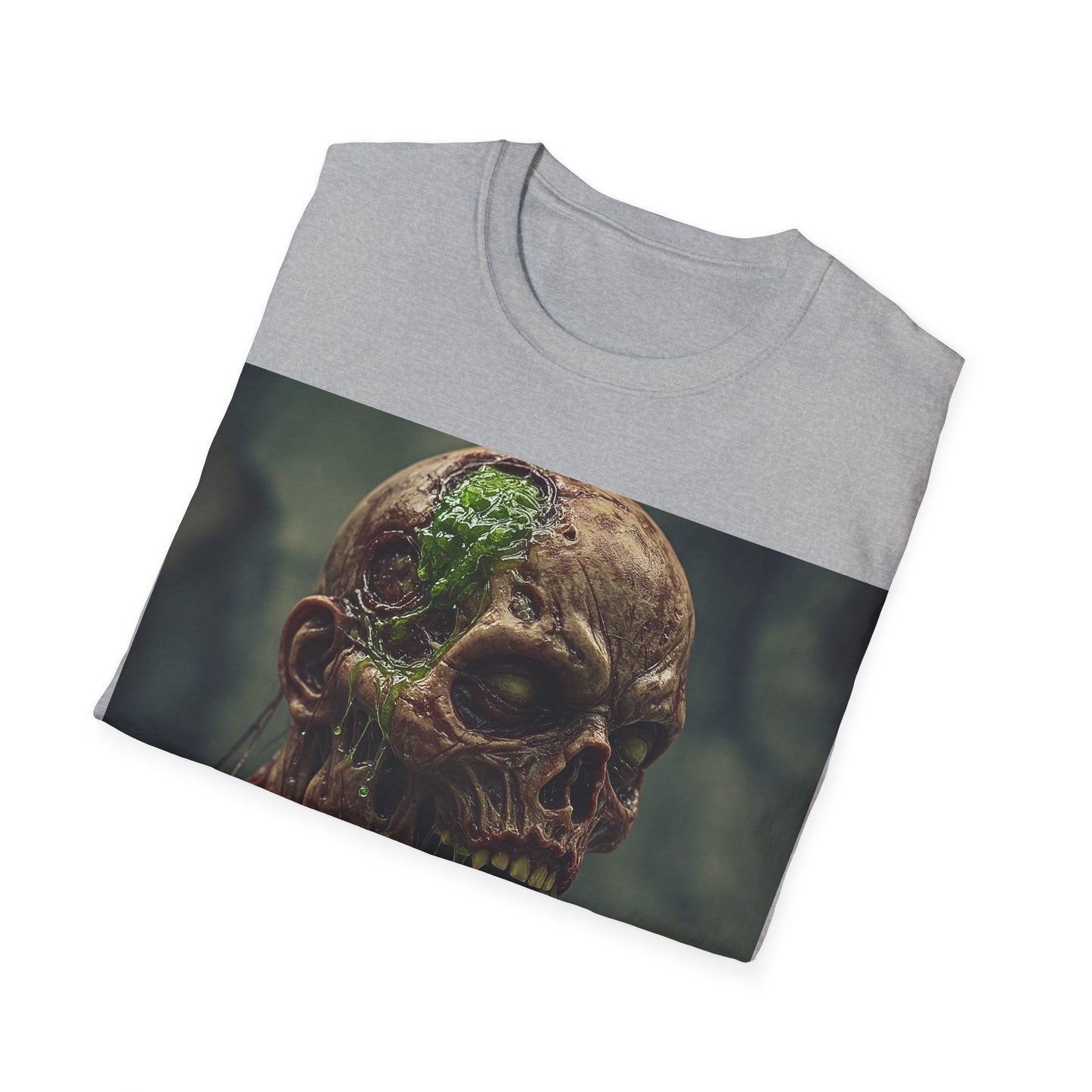 UK - Unisex Softstyle T-Shirt - Skeletal Creepy Art Design