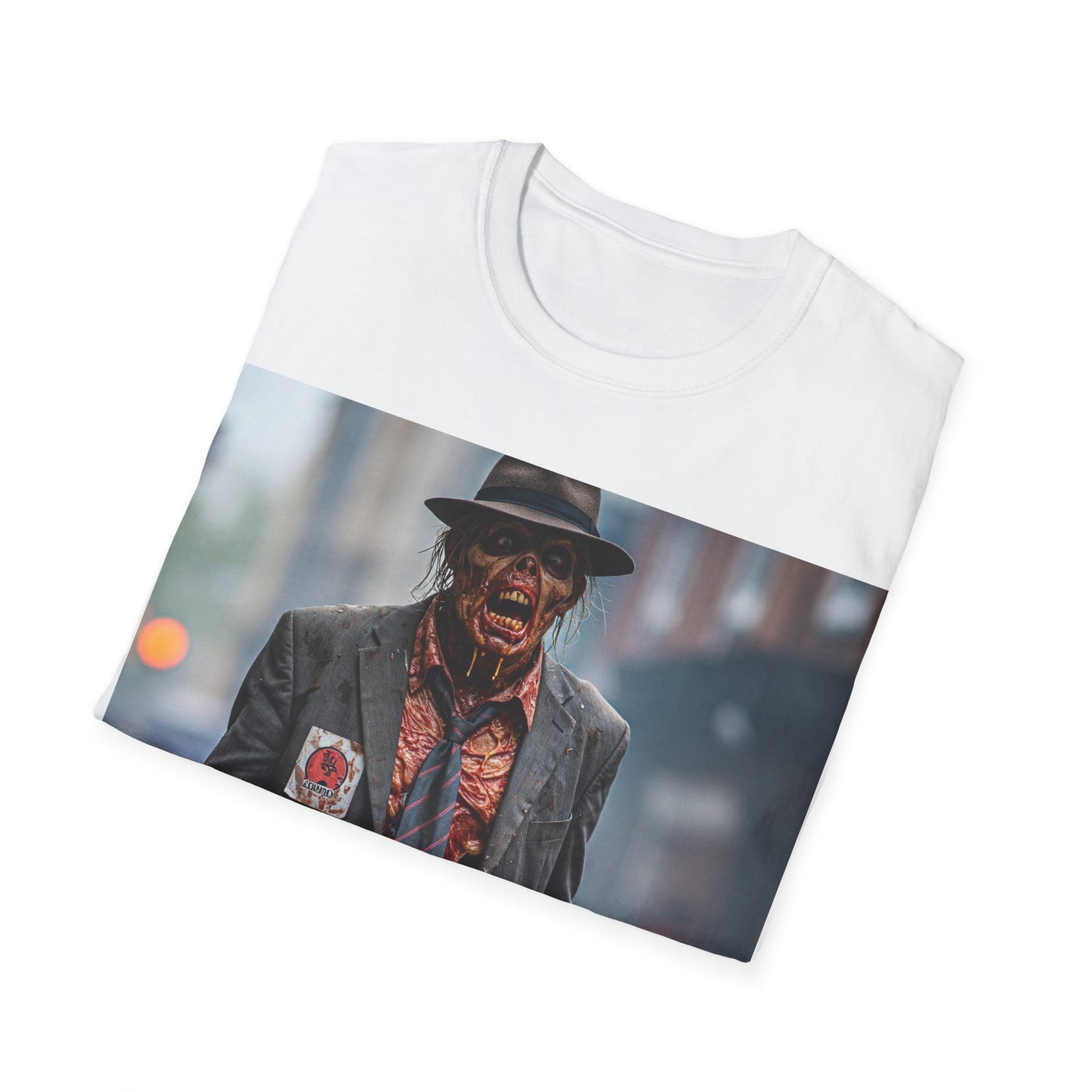 UK - Stylish Horror-Themed Unisex Softstyle T-Shirt