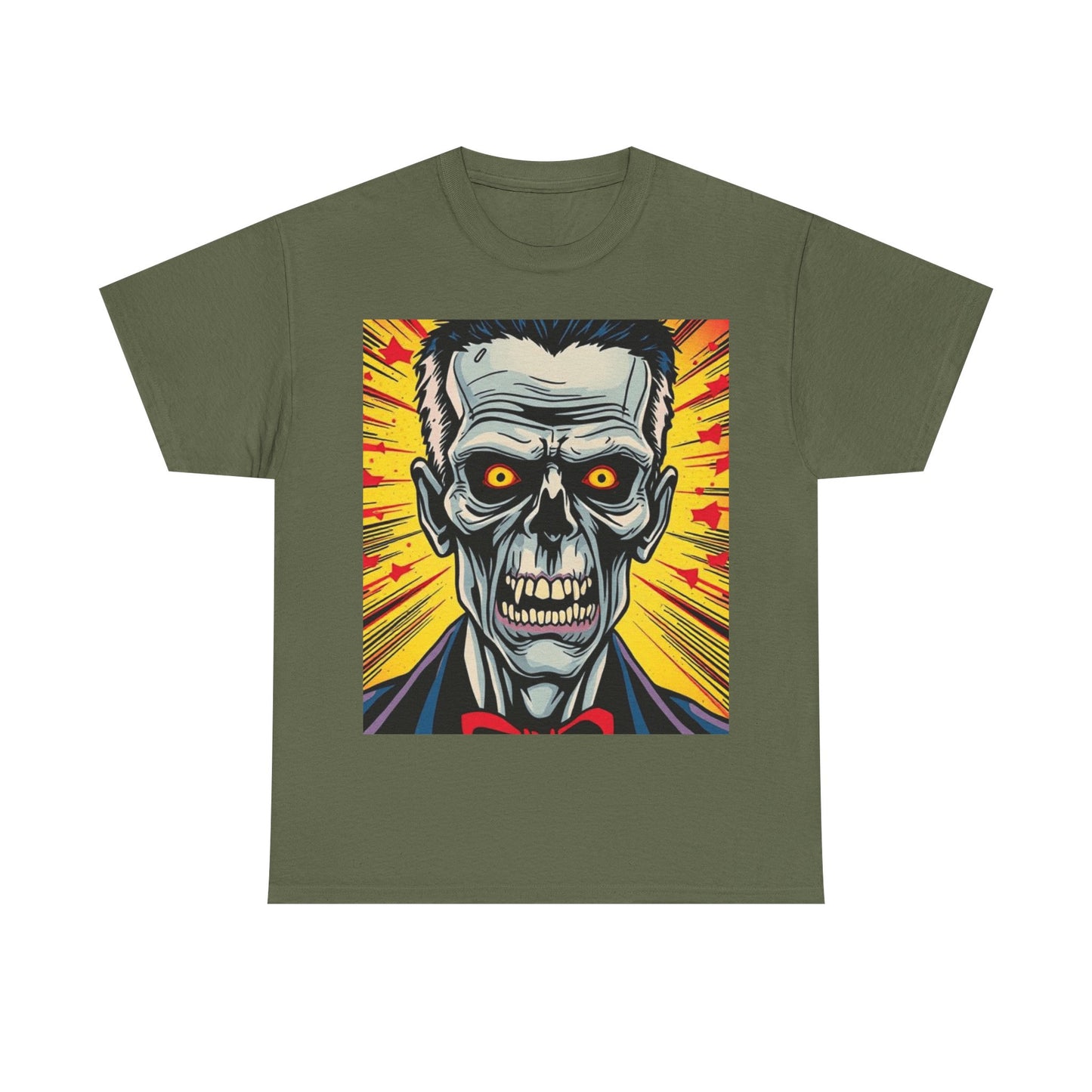 UK - Spooky Vintage Skull Tee - Unisex Heavy Cotton T-Shirt