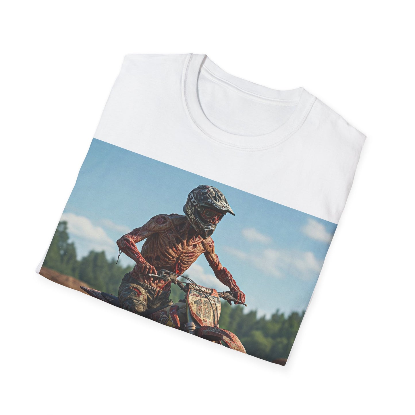 UK - Motorcycle Apocalyptic Portrait Tee, bold, decaying zombie graphic