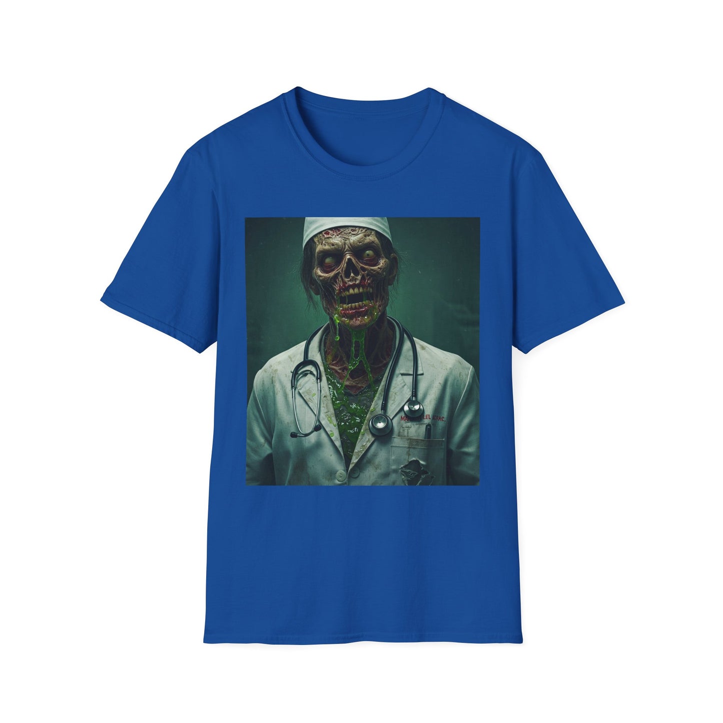 Zombie Doctor Unisex Softstyle T-Shirt - Perfect for Halloween and Horror Fans