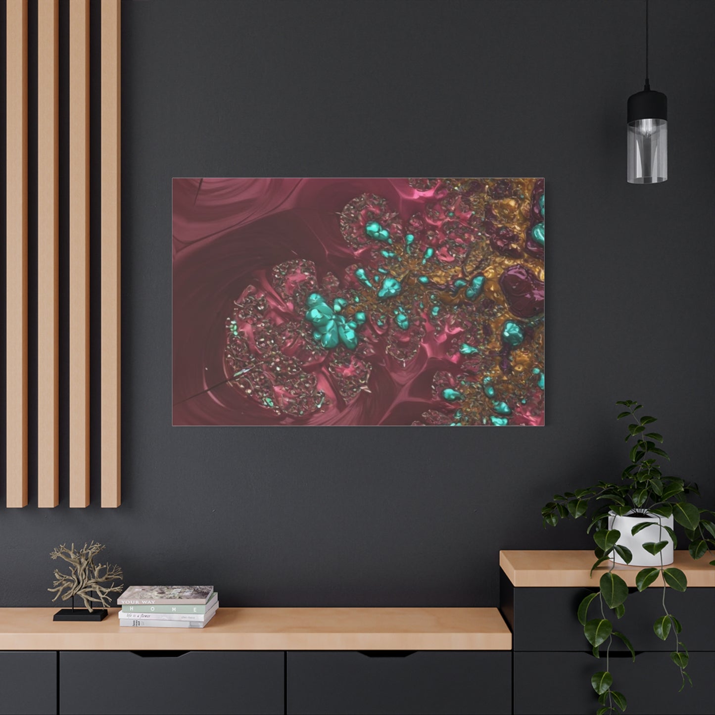 Abstract Art Canvas Print - Vibrant Fractal Design for Home Decor