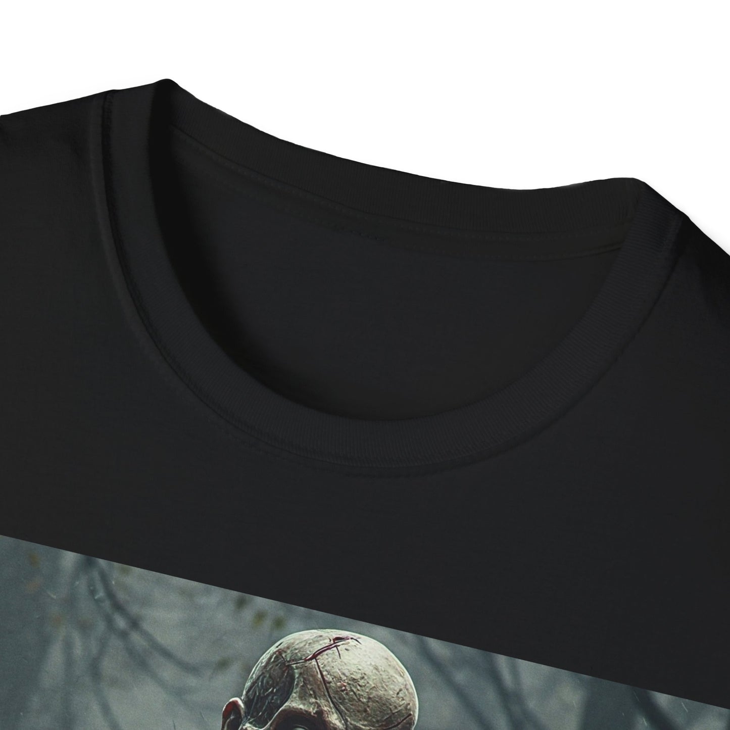 UK - Creepy Zombie Apocalyptic Portrait Tee, bold, decaying zombie graphic