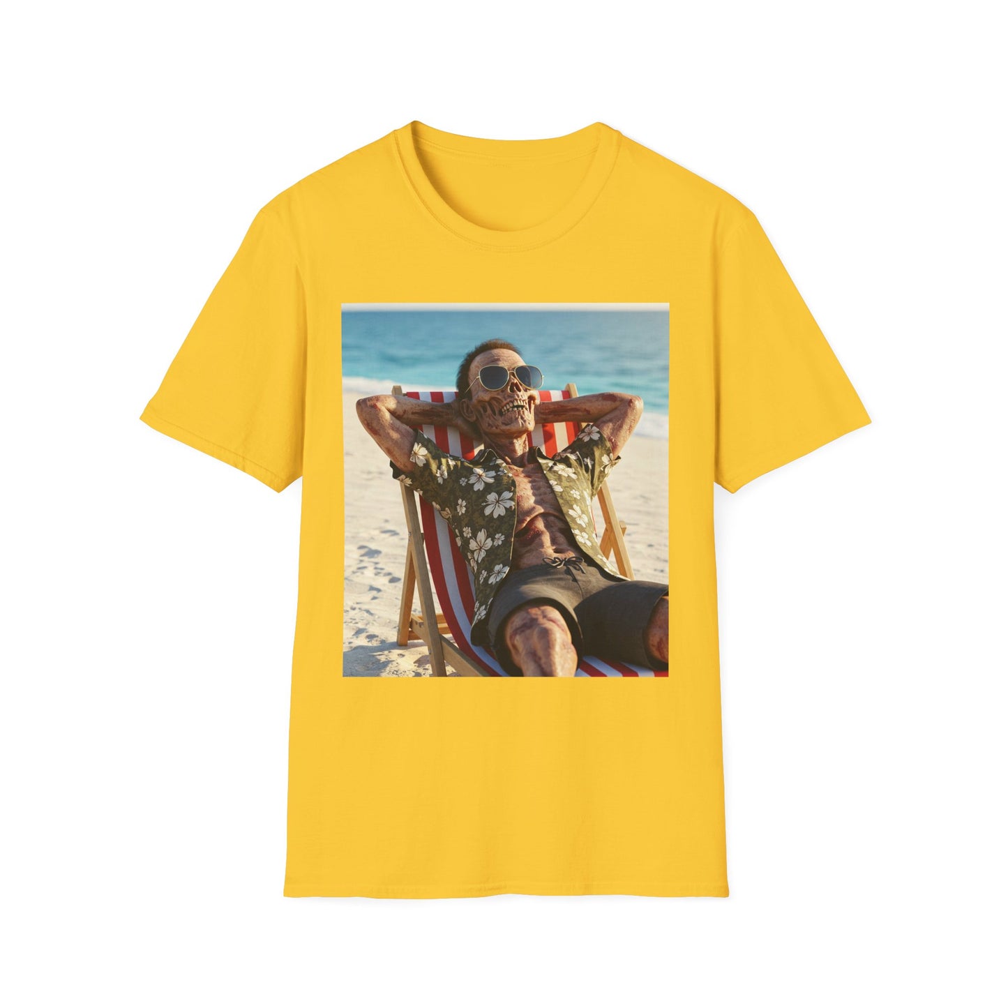 Chill Vibes Unisex Softstyle T-Shirt - Beach Relaxation Design
