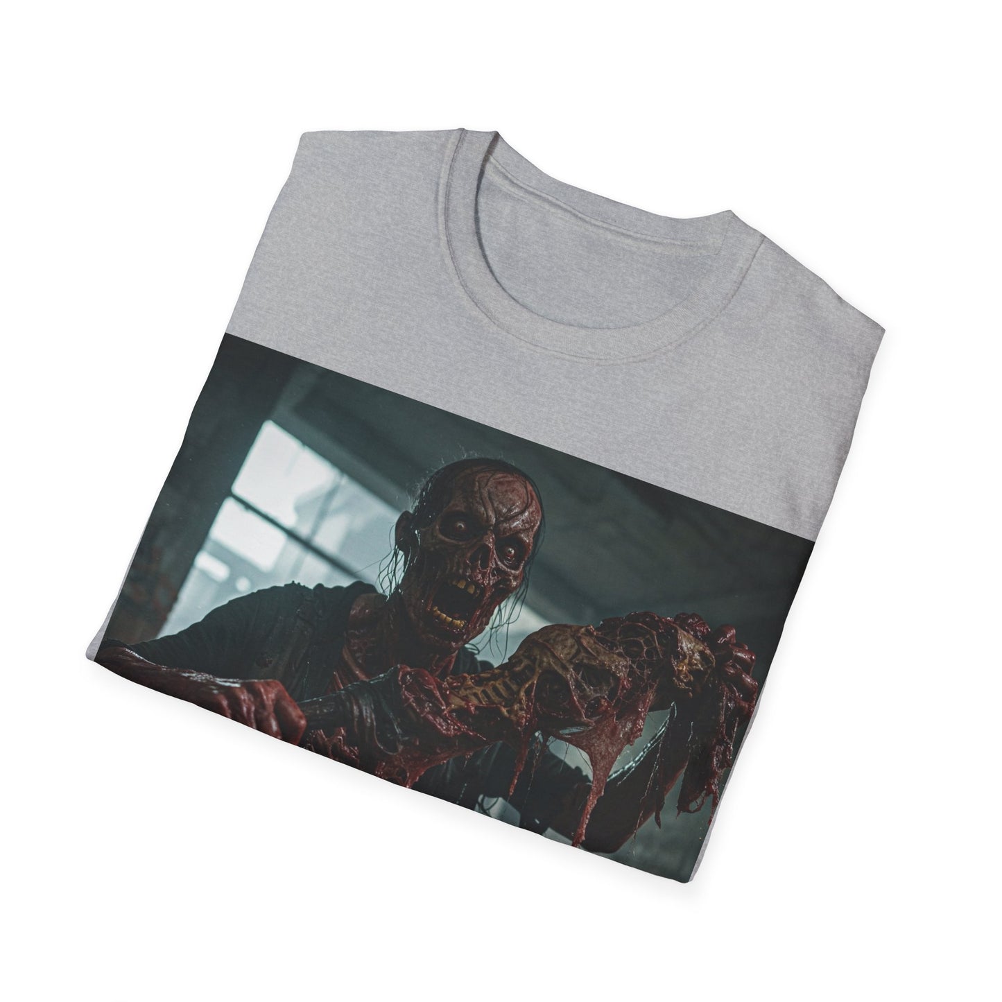 UK - Creepy Zombie Graphic Unisex T-Shirt - Perfect for Halloween & Horror Fans