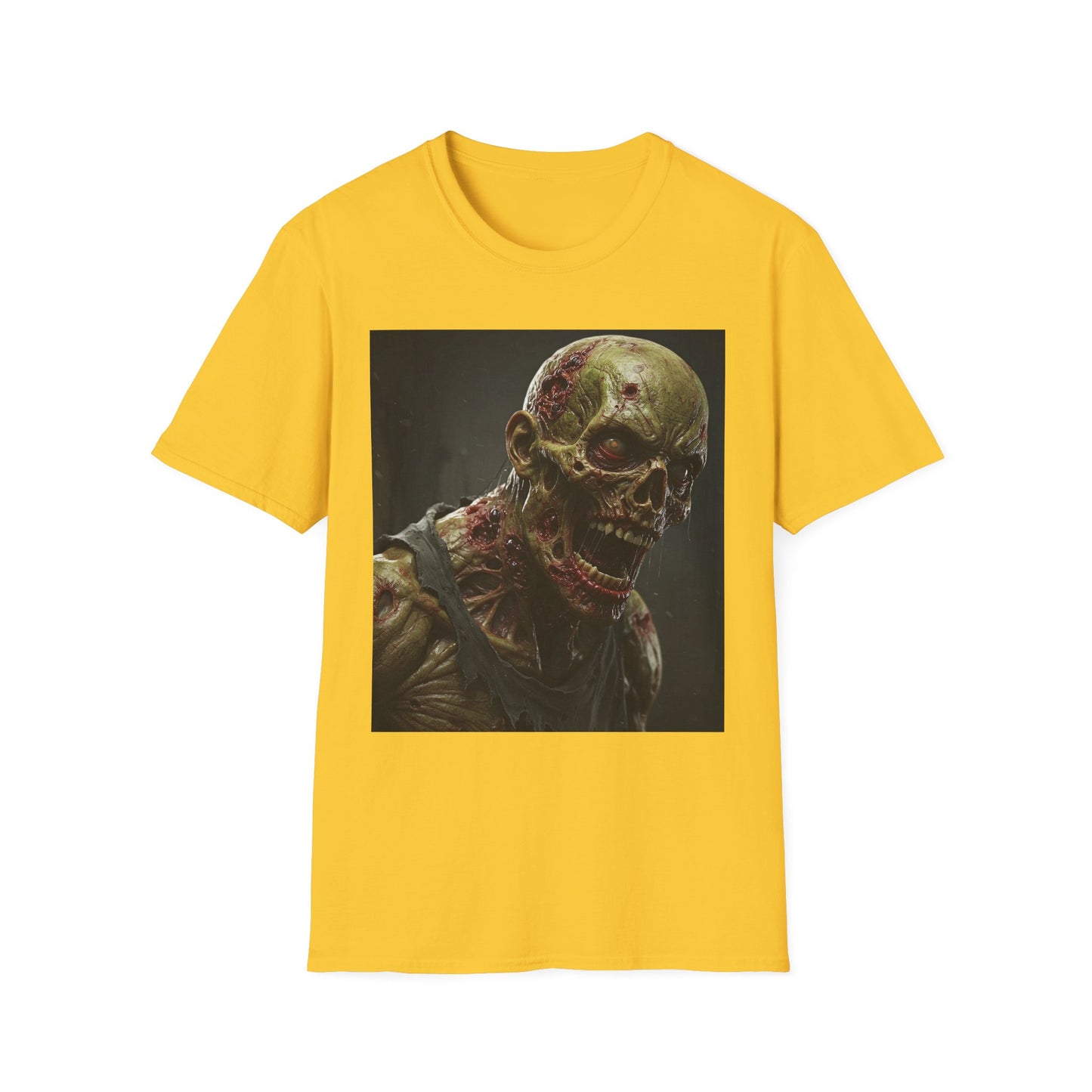 Apocalyptic Portrait Tee, bold, decaying zombie graphic