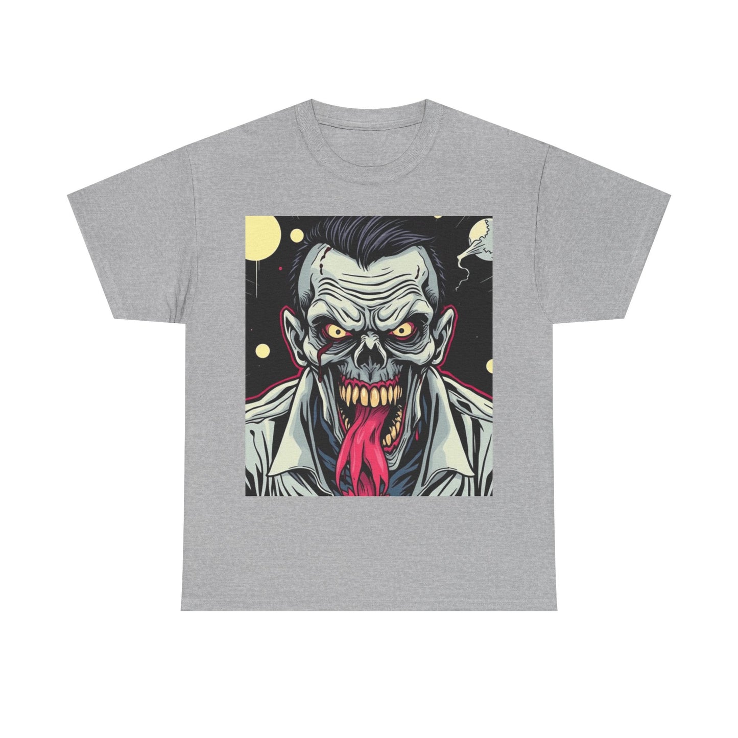 UK - Horror Graphic Tee - Unisex Heavy Cotton Shirt with Zombie Design