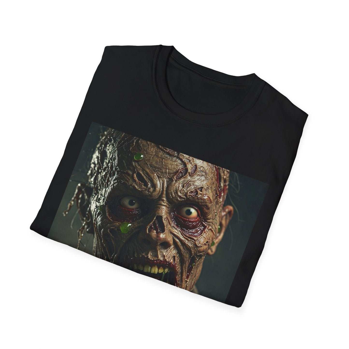 Apocalyptic Portrait Tee, bold, decaying zombie graphic