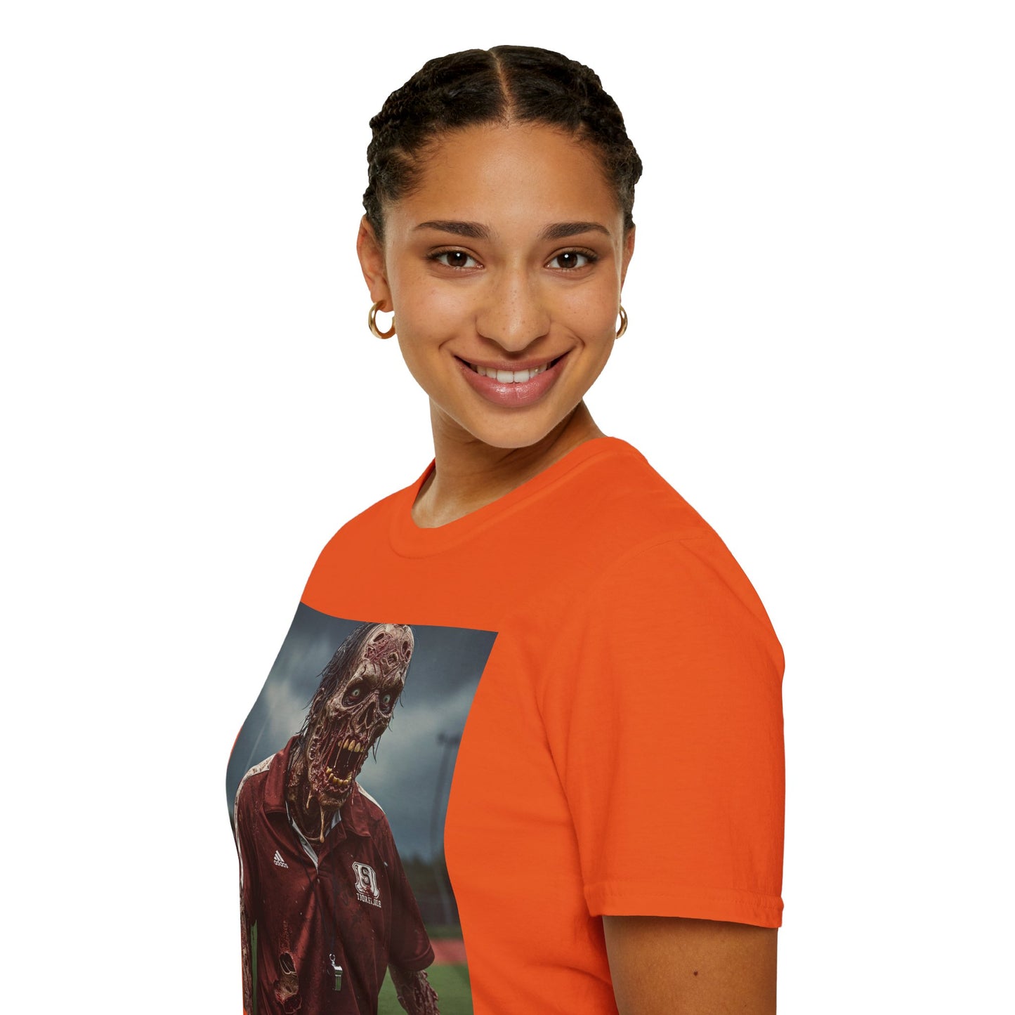 Zombie Horror Unisex Softstyle T-Shirt - Perfect for Halloween and Casual Wear