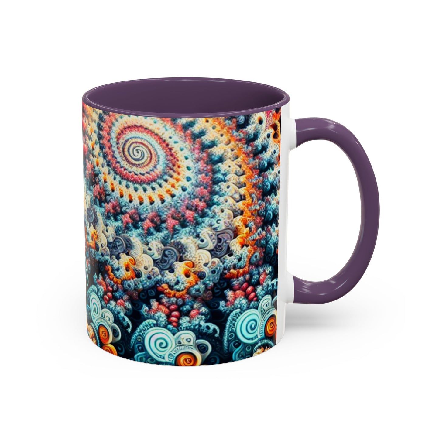 Colorful Fractal Coffee Mug - 11oz & 15oz - Perfect for Art Lovers