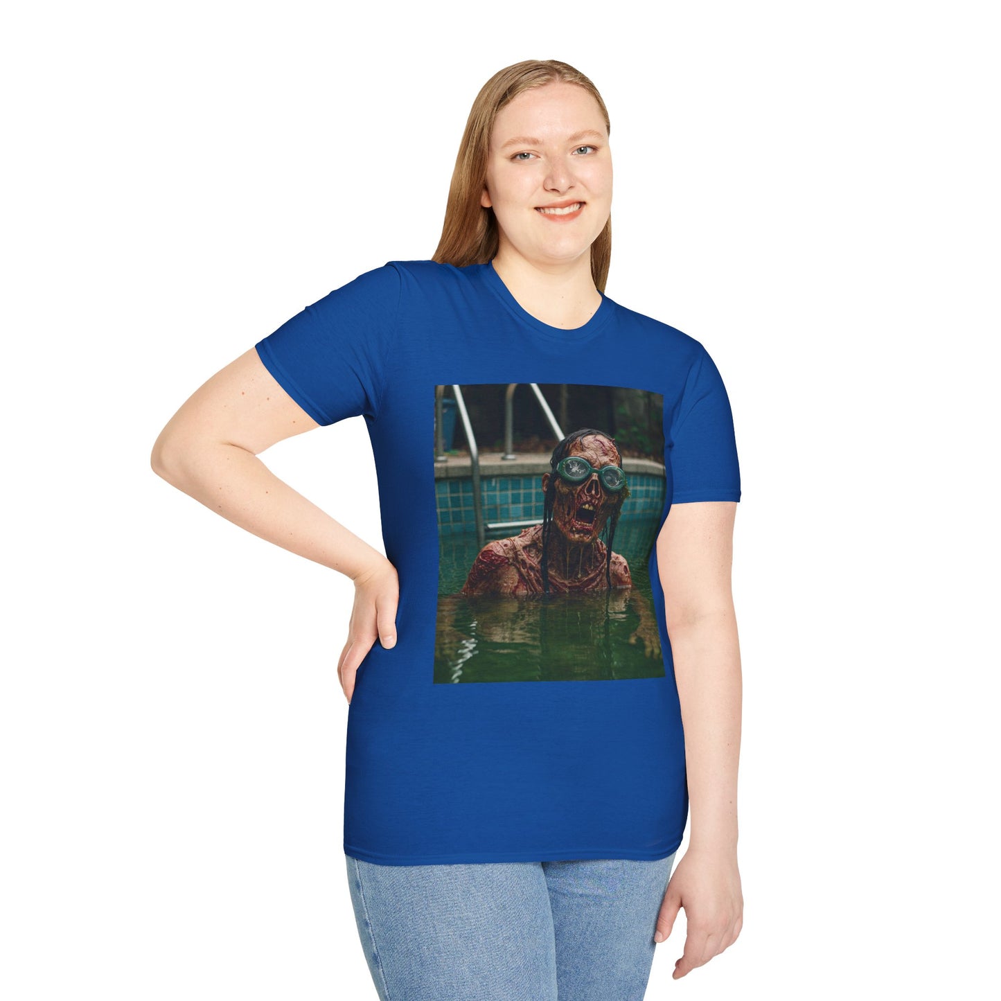 Chilling Horror Unisex Softstyle T-Shirt - Spooky Monster Design