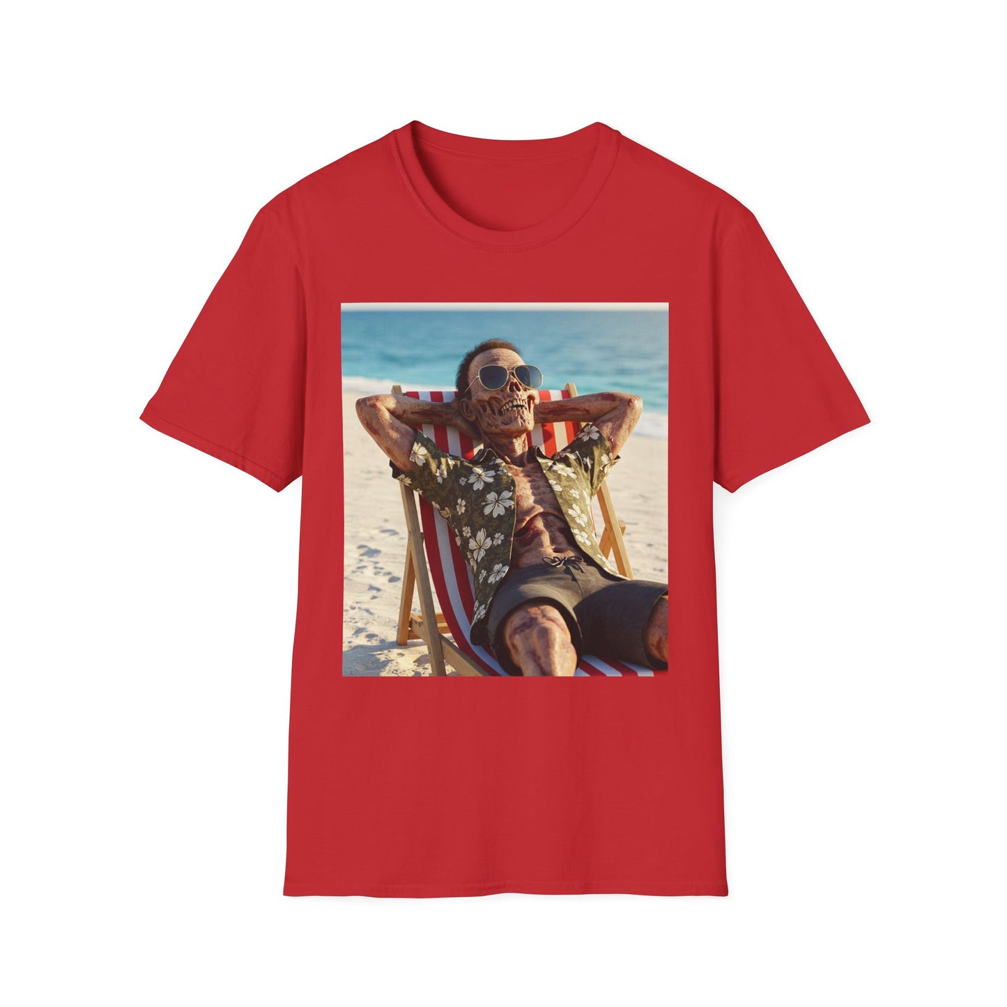 Chill Vibes Unisex Softstyle T-Shirt - Beach Relaxation Design