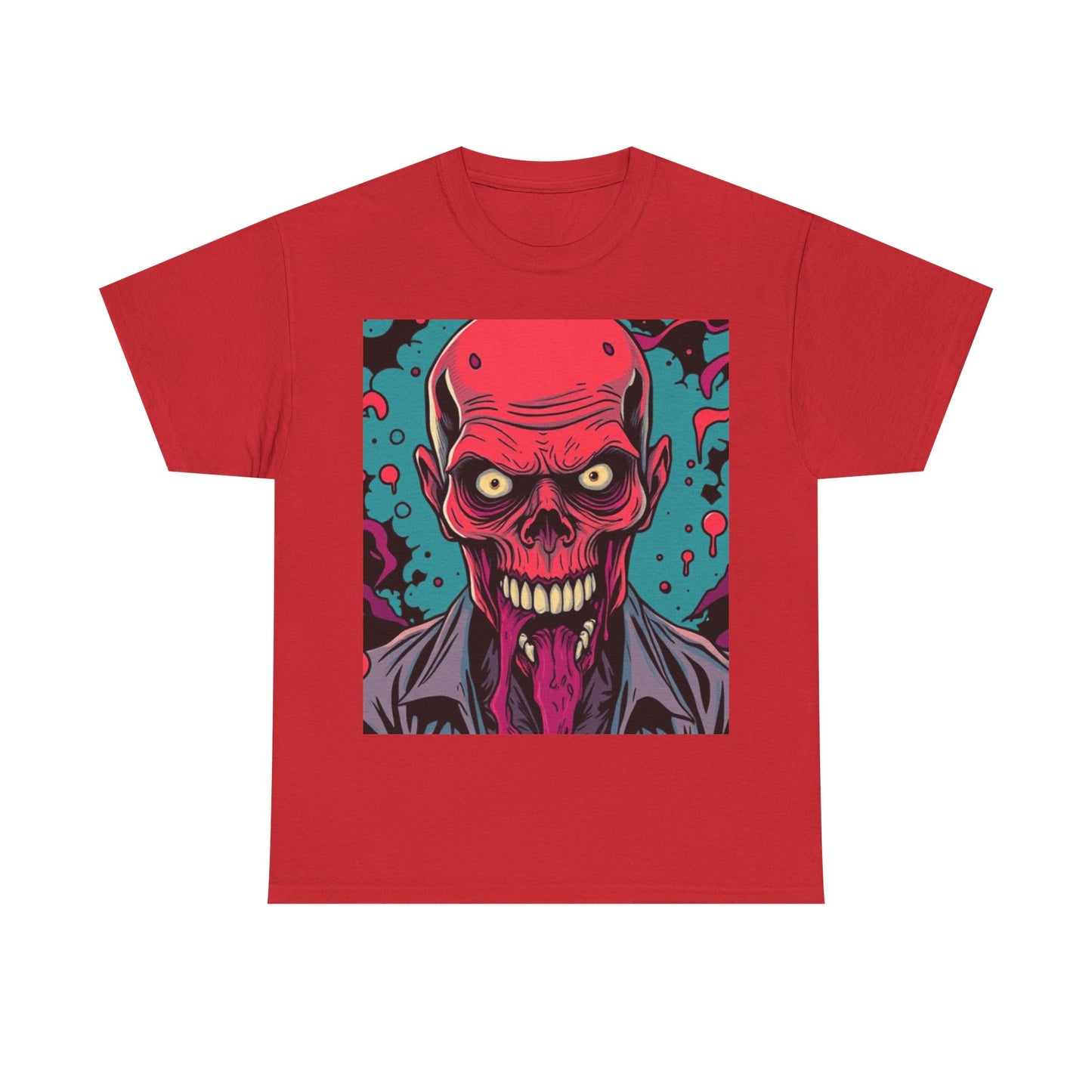 UK - Vintage Skull Graphic Unisex Heavy Cotton Tee - Perfect for Halloween and Casual Wear