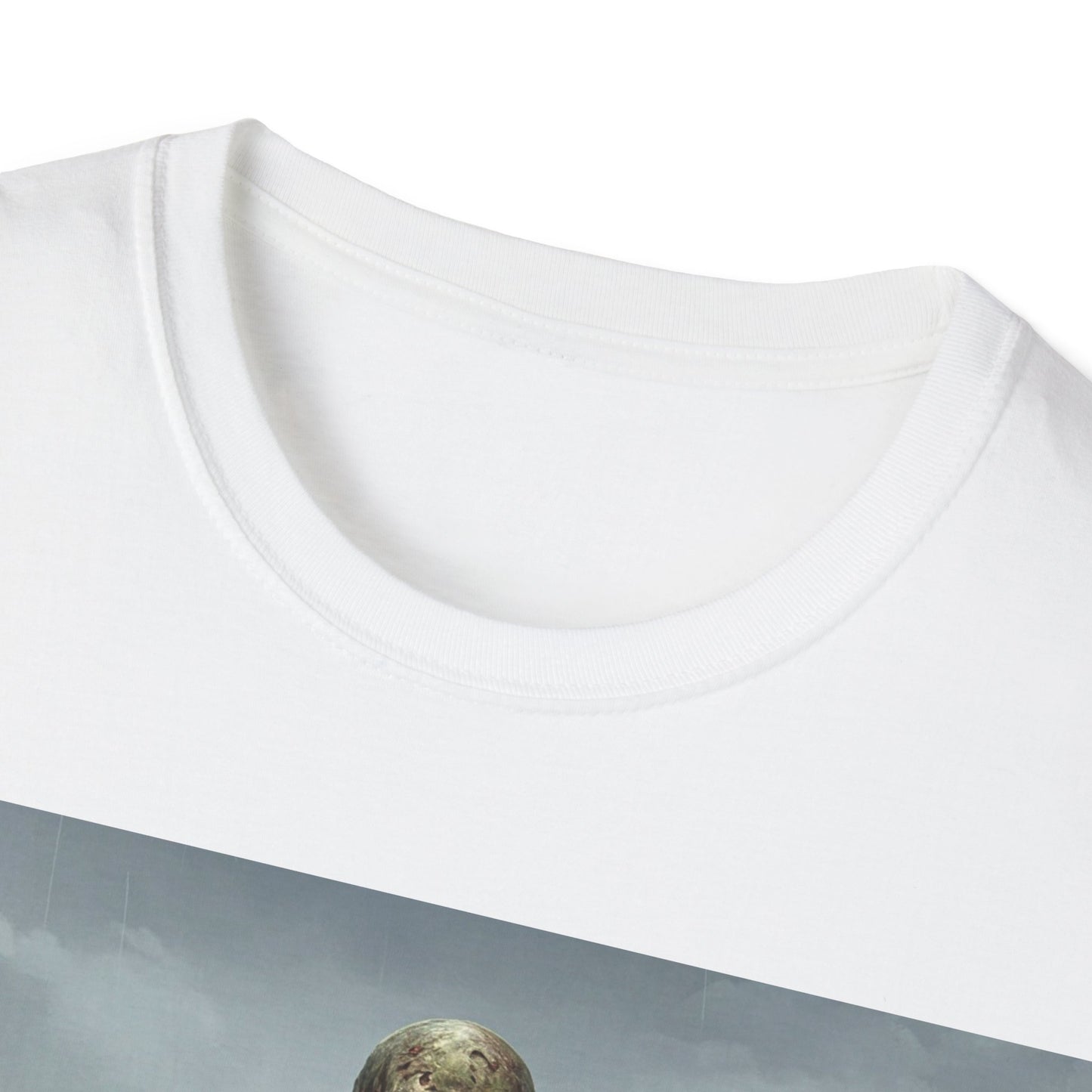 UK - Zombie Rowboat Unisex Softstyle T-Shirt - Spooky Graphic Tee for Halloween Fans