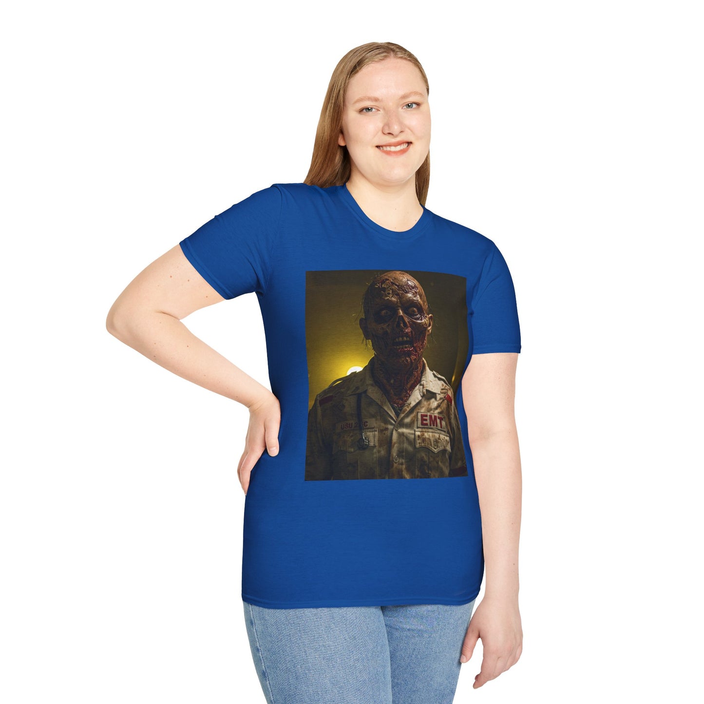Zombie EMT Unisex Softstyle T-Shirt - Horror Apparel for Halloween