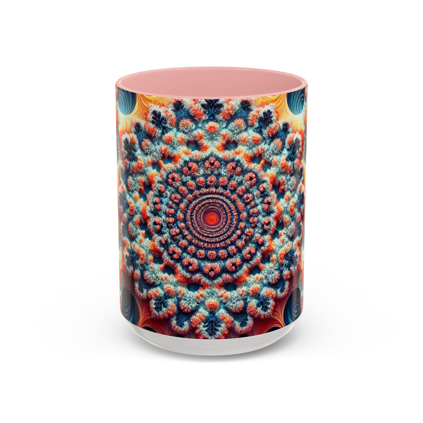 Vibrant Kaleidoscope Accent Coffee Mug - 11oz & 15oz